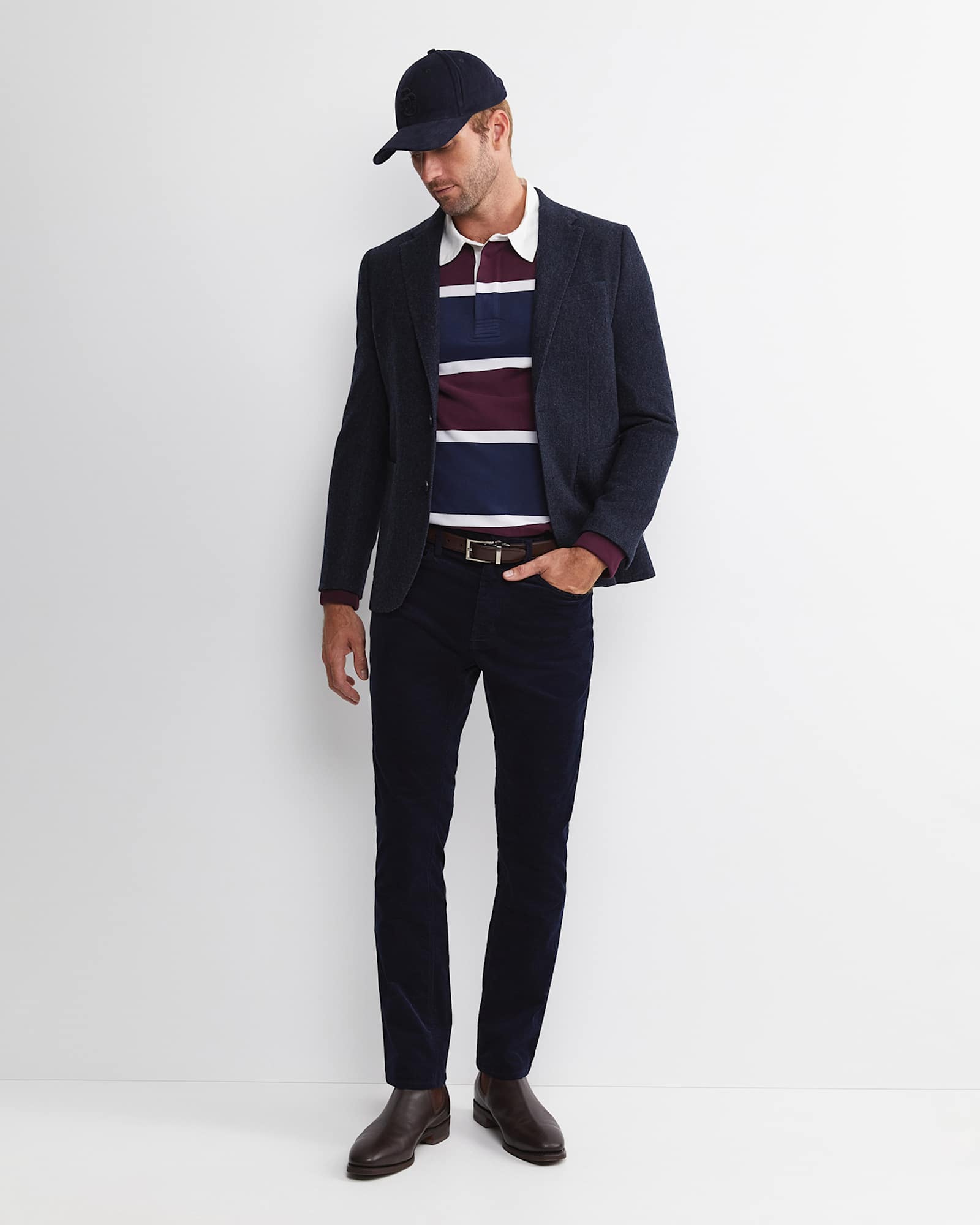 Max Washed Wool Item Jacket in NAVY