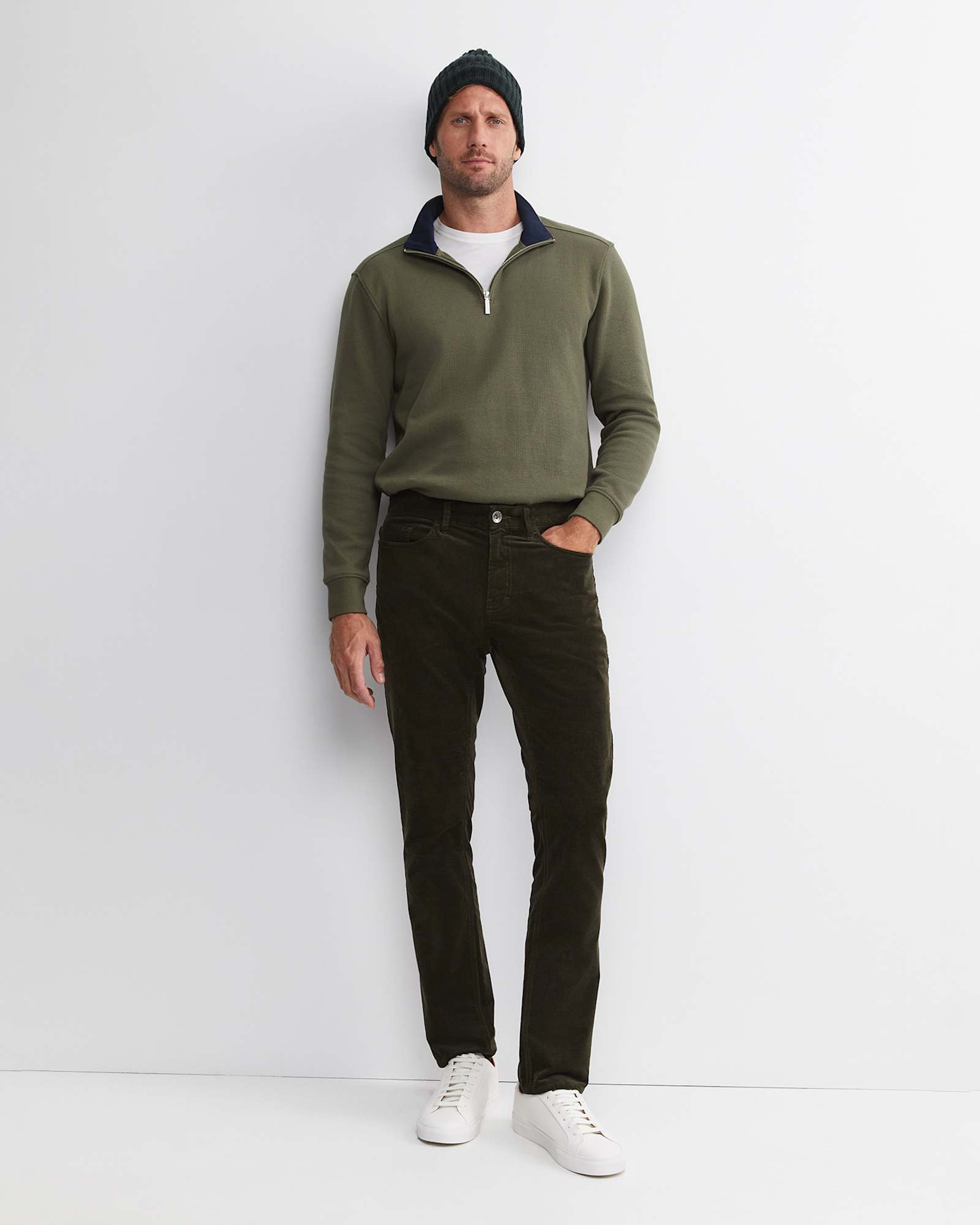 Hudson Straight Leg Cord in KHAKI