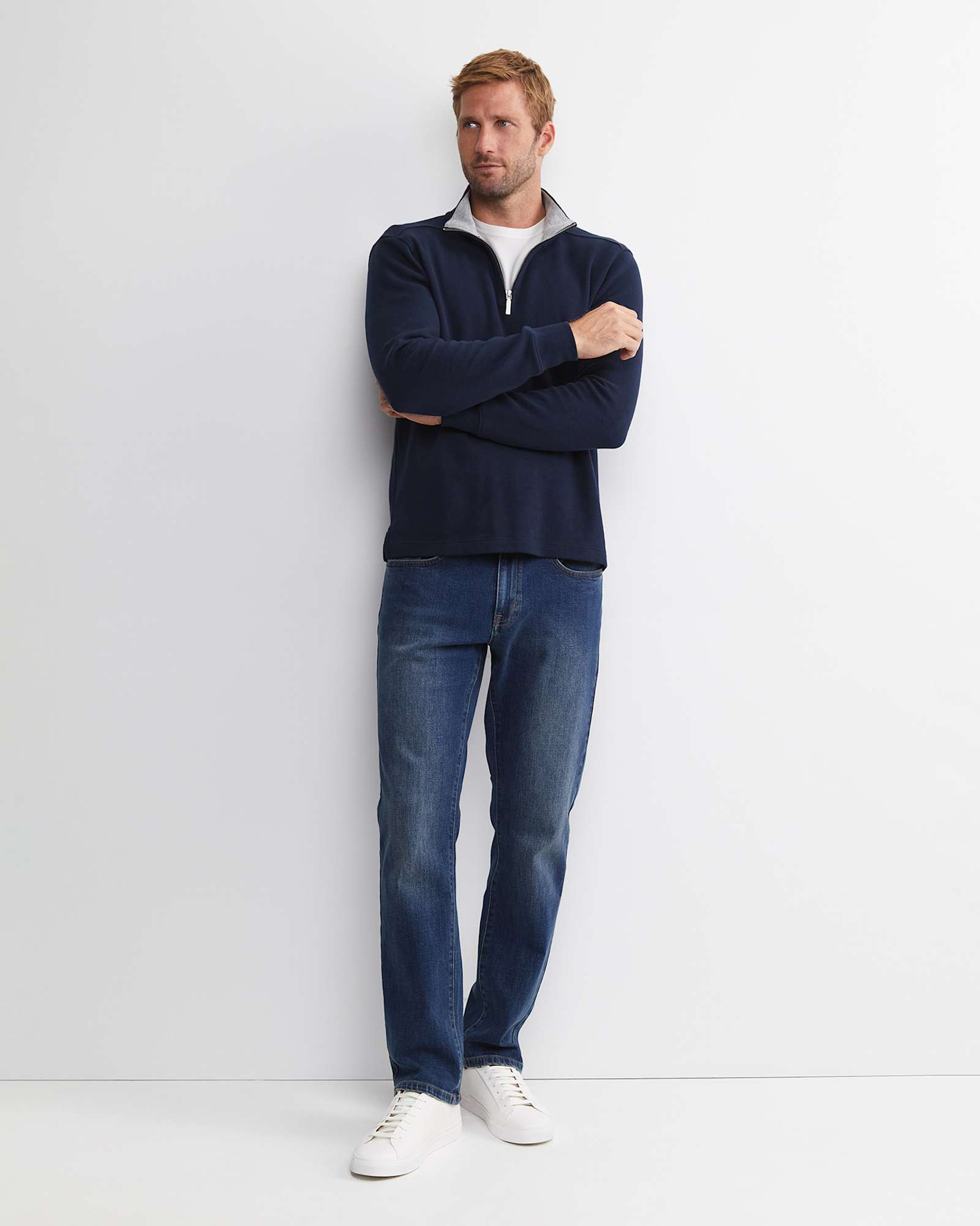 SC Quarter Zip Sweat in NAVY