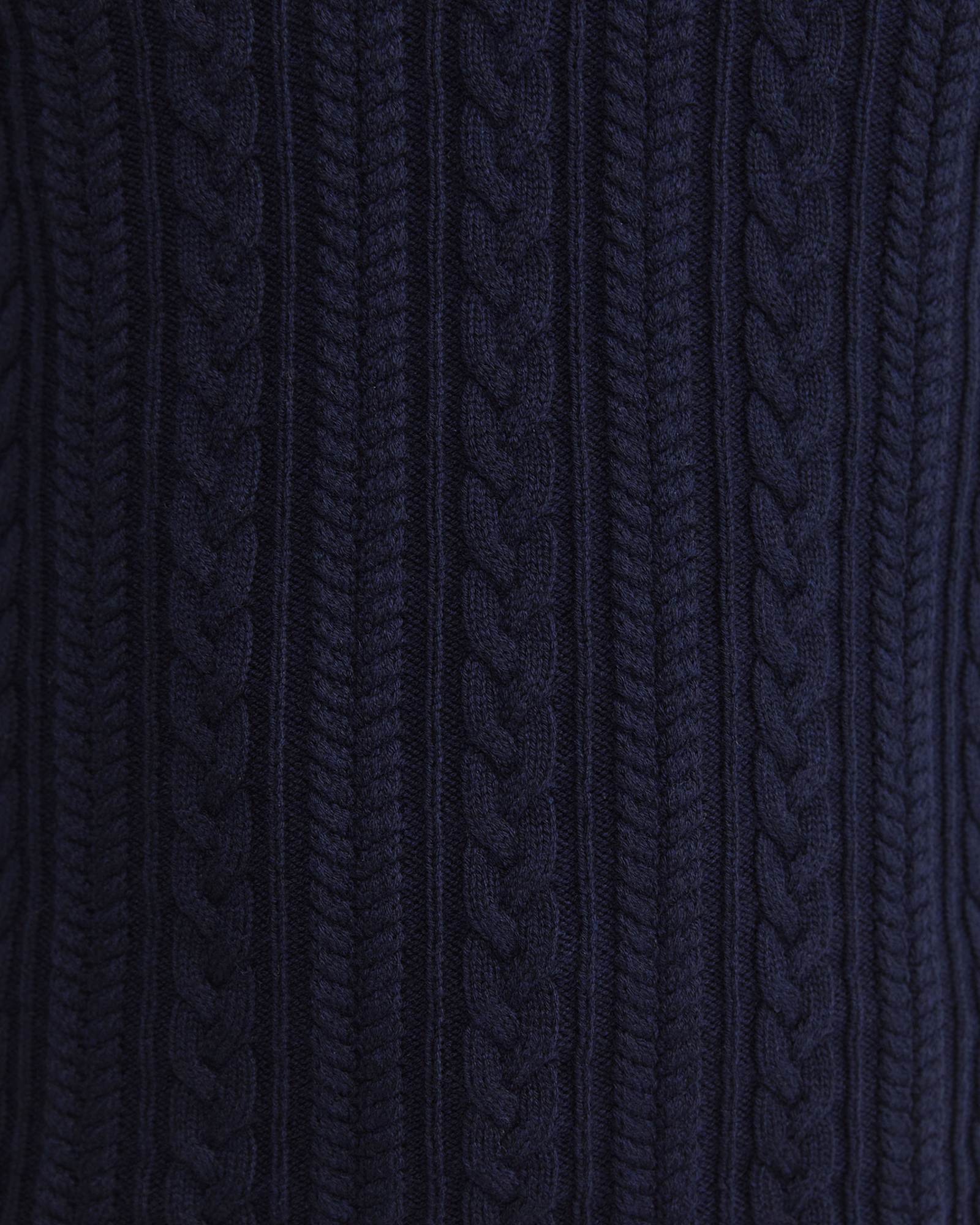 Joshua Cable Quarter Zip Knit in NAVY MELANGE