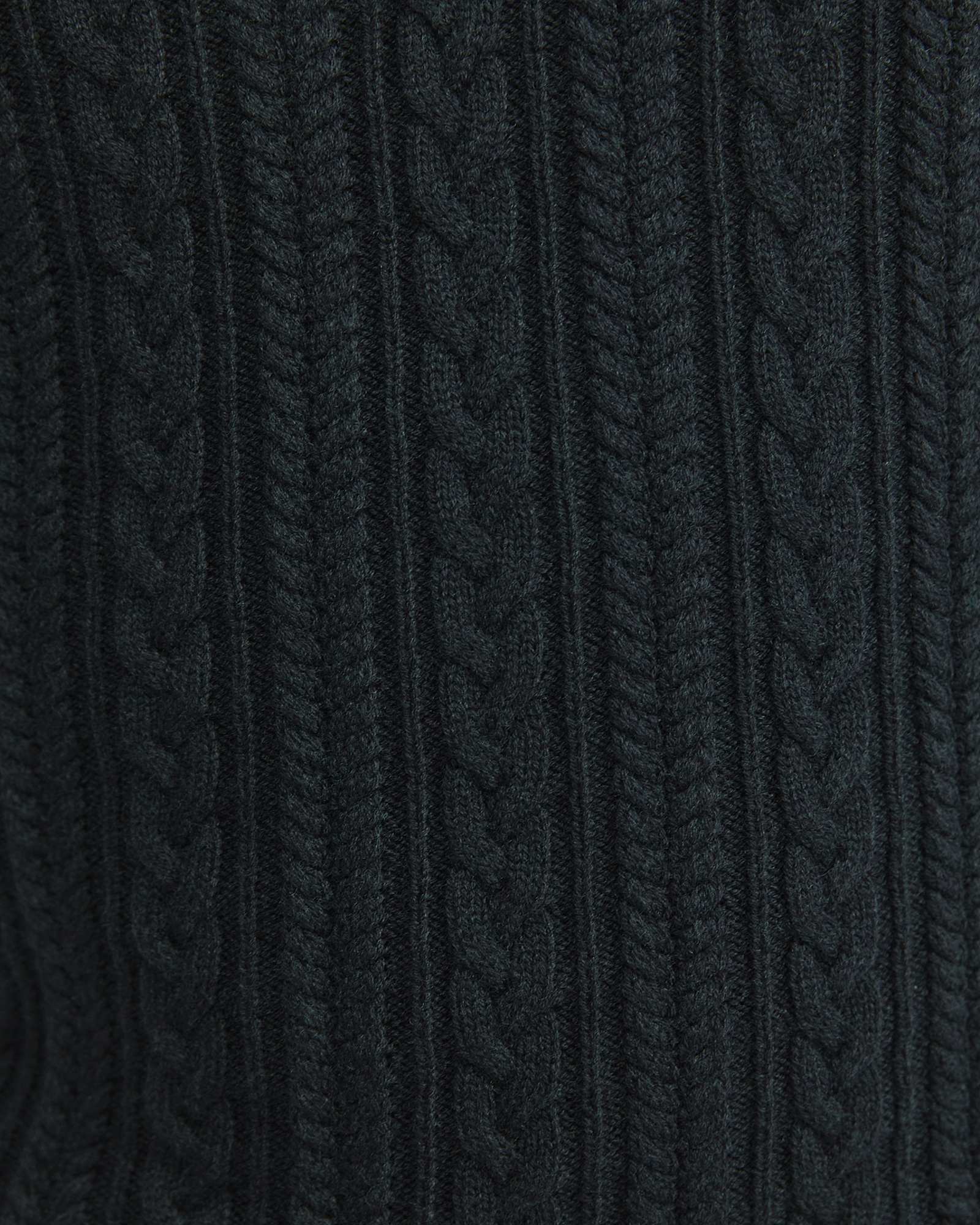 Joshua Cable Quarter Zip Knit in FOREST