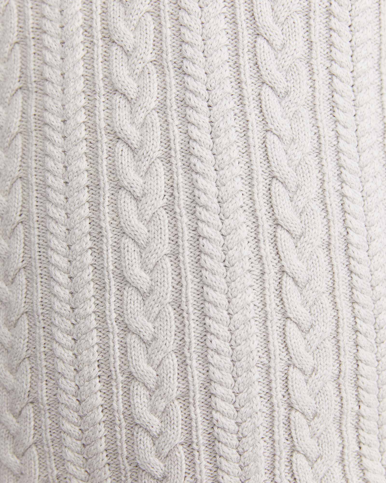 Joshua Cable Quarter Zip Knit in OATMEAL