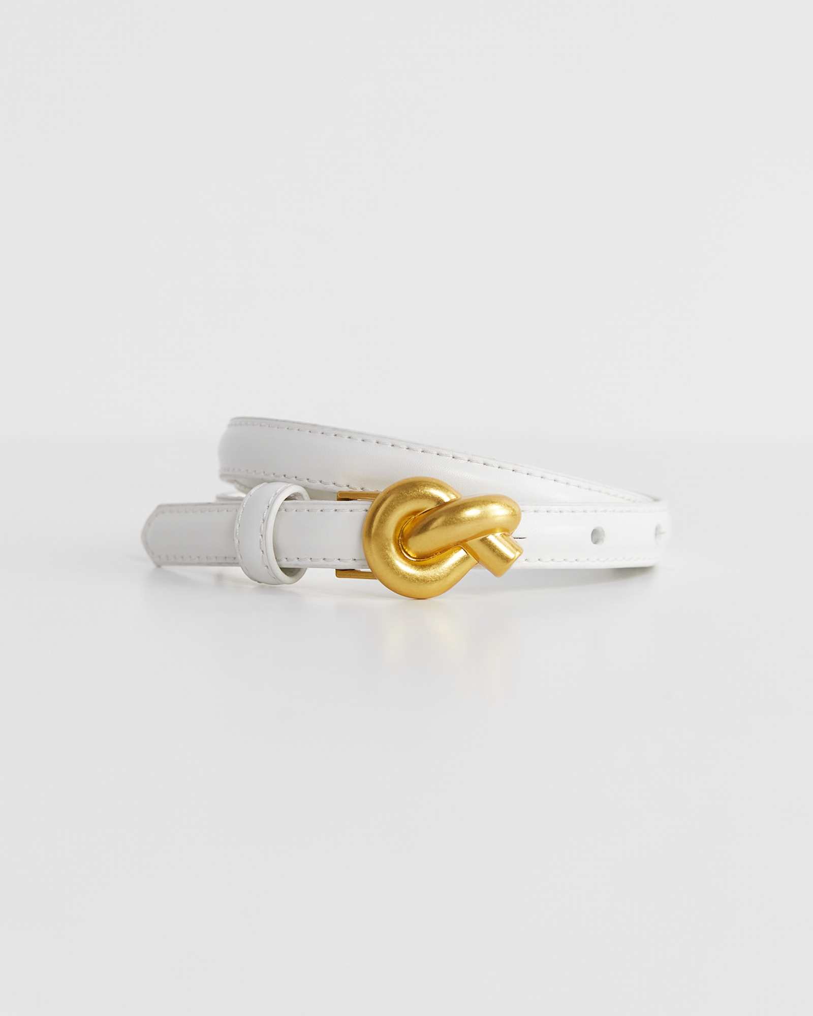 Libby Leather Belt in IVORY