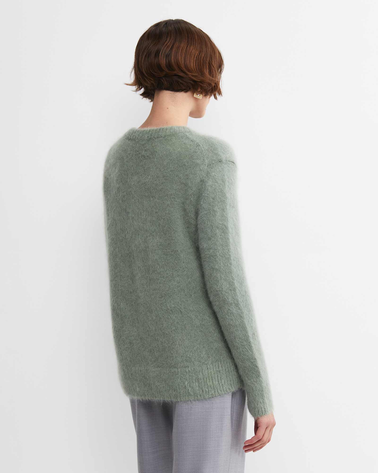 Tatiana Mohair Long Cardigan in SAGE