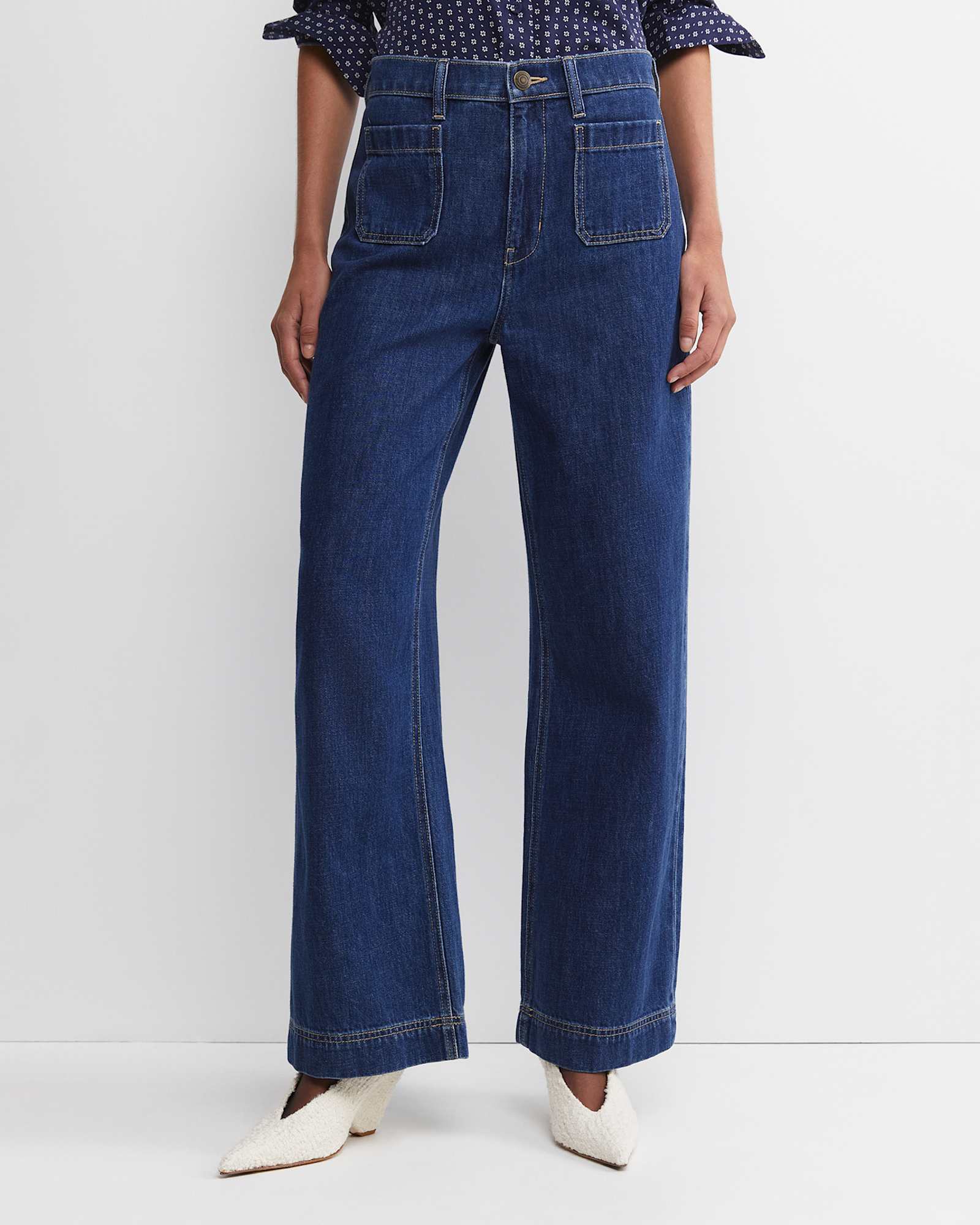 Nili Wide Leg jean in BLUE WASH