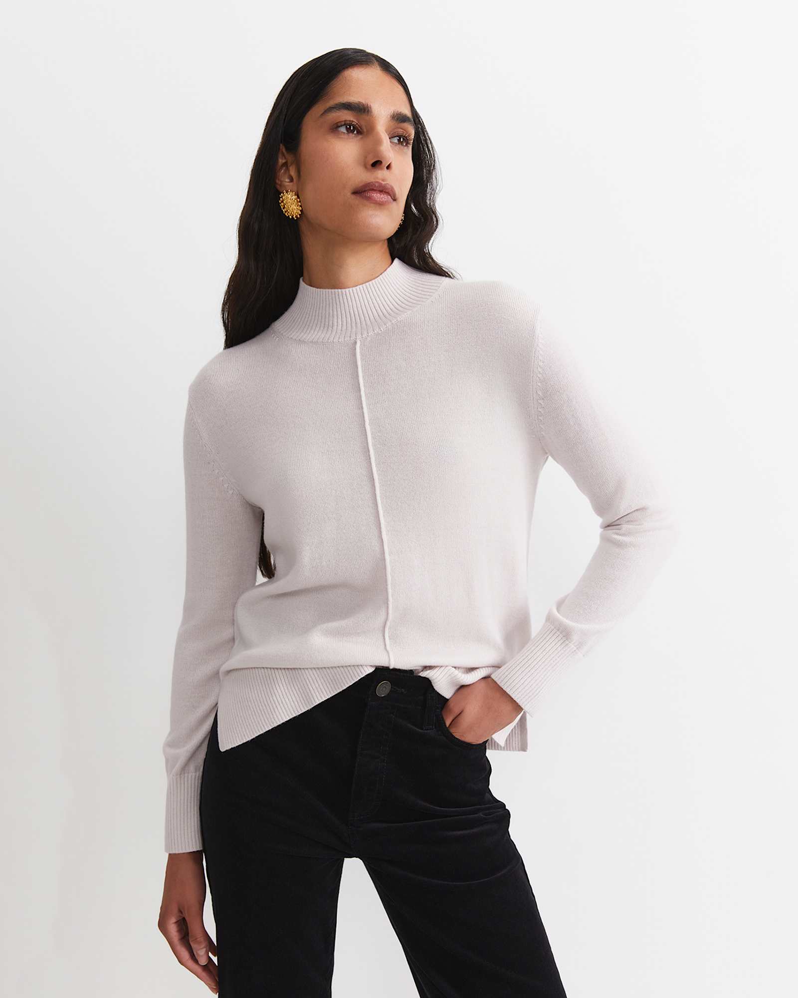 Cass Wool Sweater in CHALK