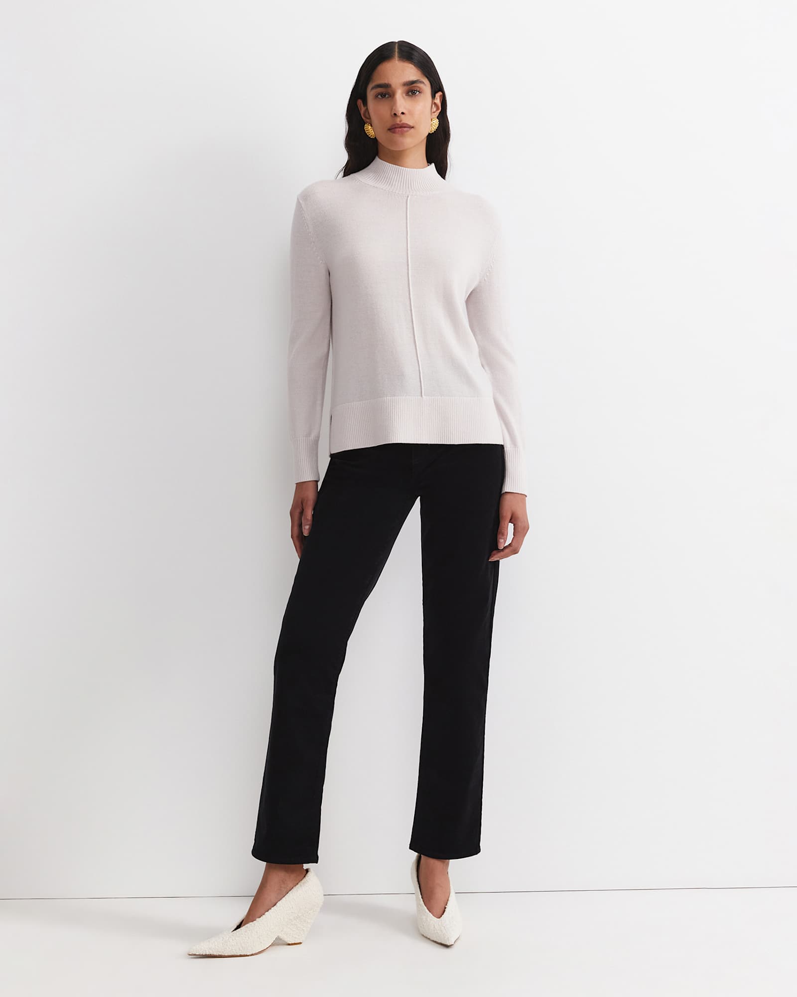 Cass Wool Sweater in CHALK