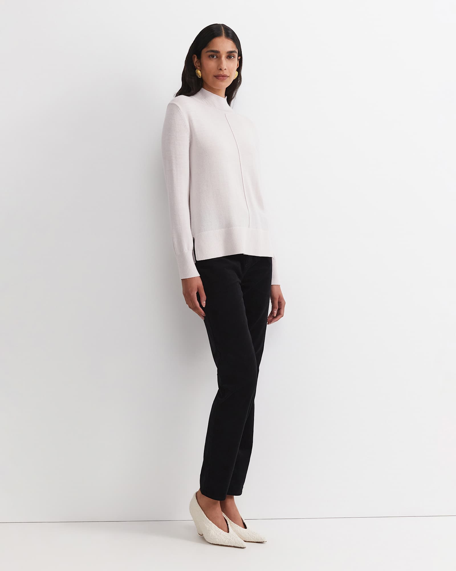 Cass Wool Sweater in CHALK