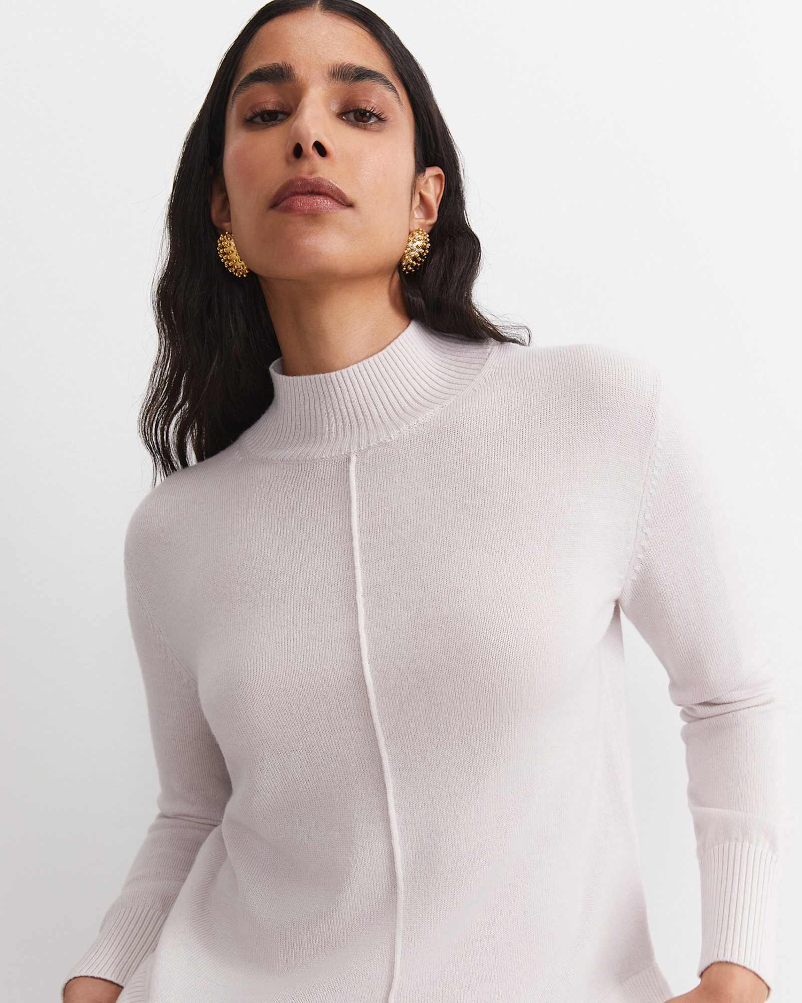 Cass Wool Sweater in CHALK