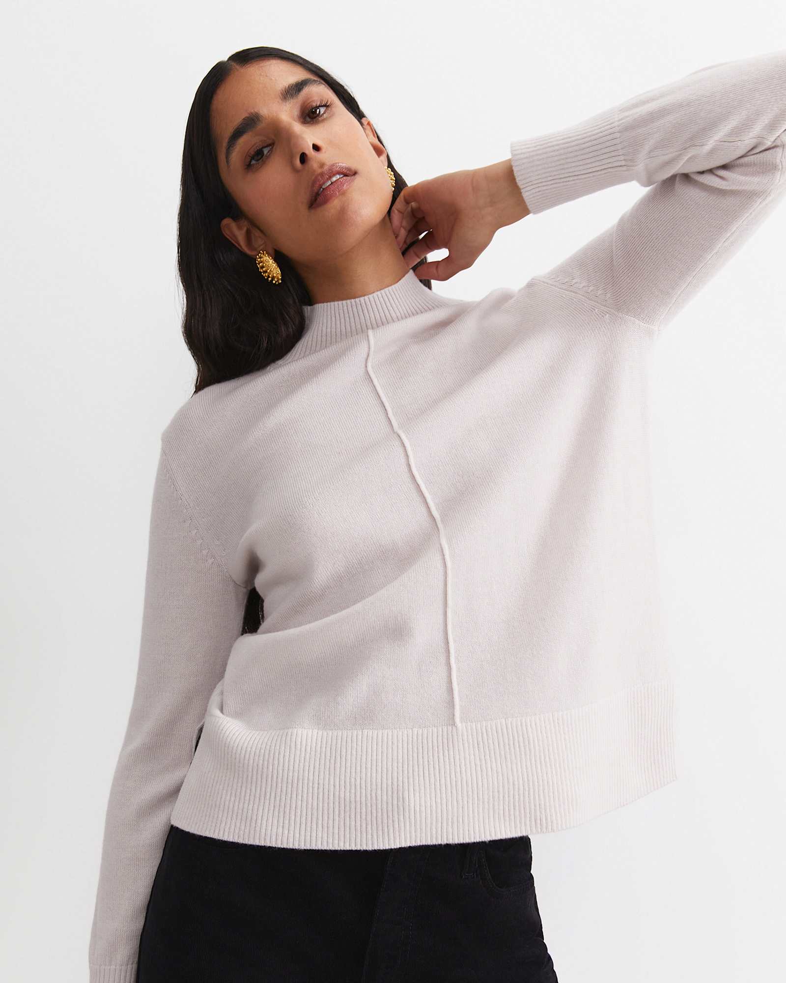 Cass Wool Sweater in CHALK