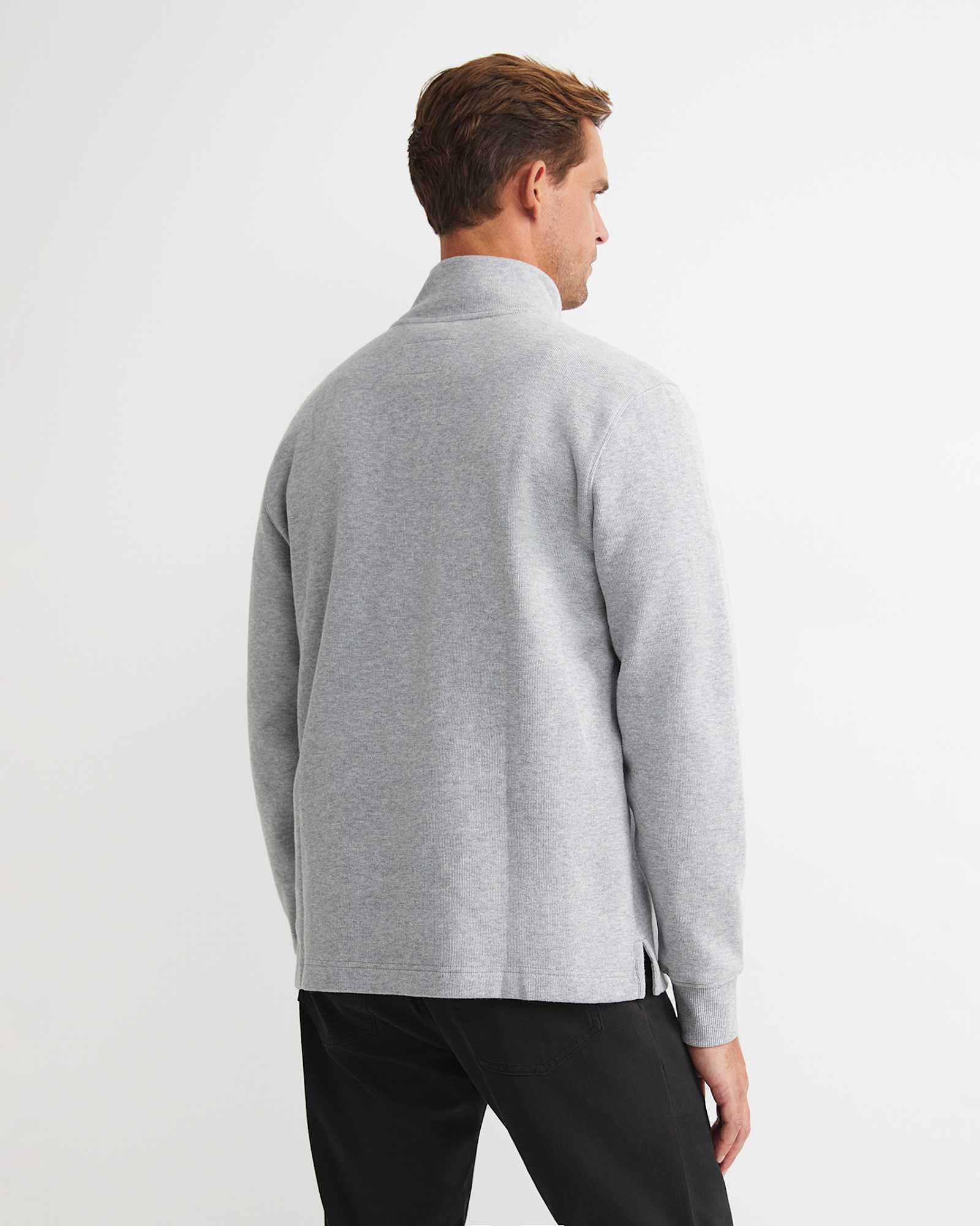 SC Quarter Zip Sweat in GREY MELANGE