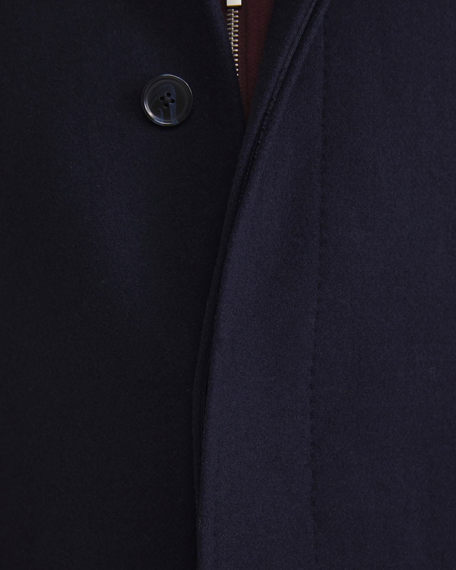 Micah Wool Blend Coat in NAVY