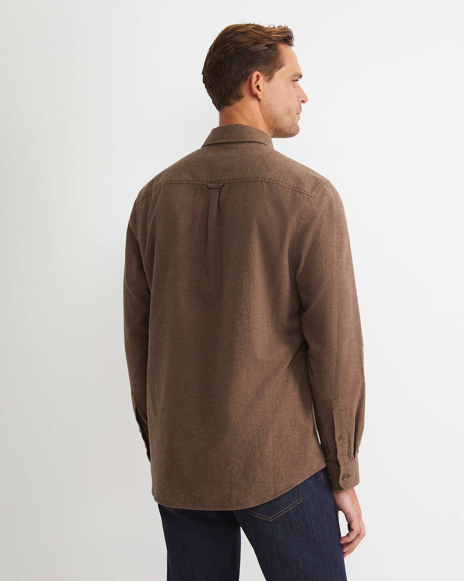 Jarron Long Sleeve Shirt in CAFE MELANGE