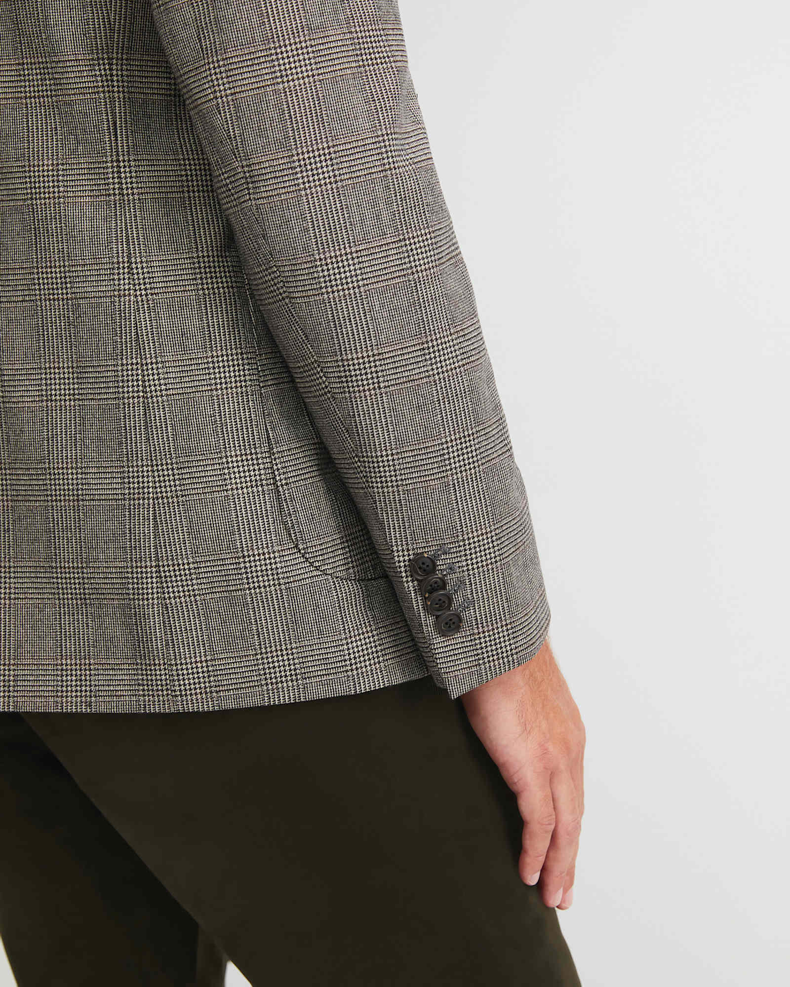 Tilbury Check Item Jacket in BROWN/NATURAL