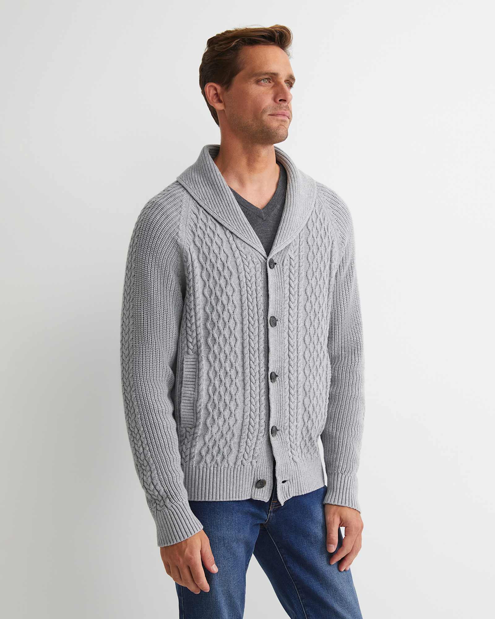 Joshua Cable Cardigan in GREY