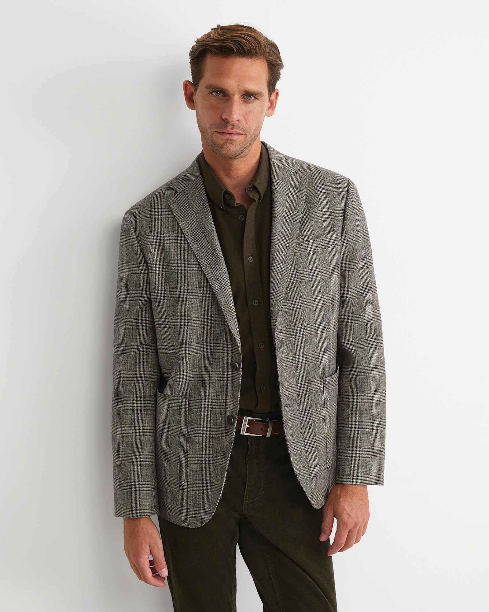 Tilbury Check Item Jacket in BROWN/NATURAL
