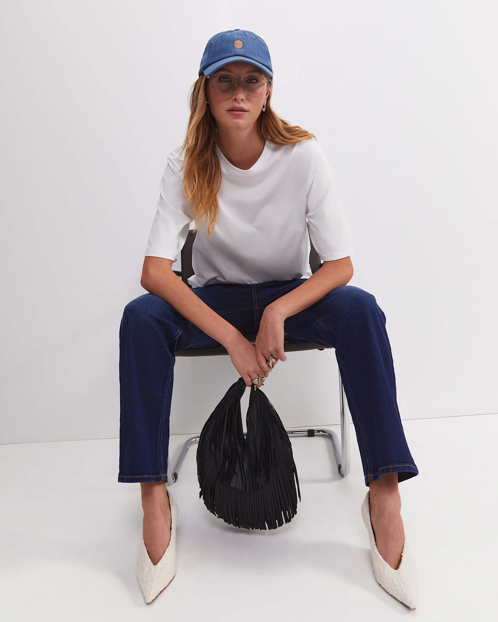 Alice Oversized Cotton T-Shirt in WHITE