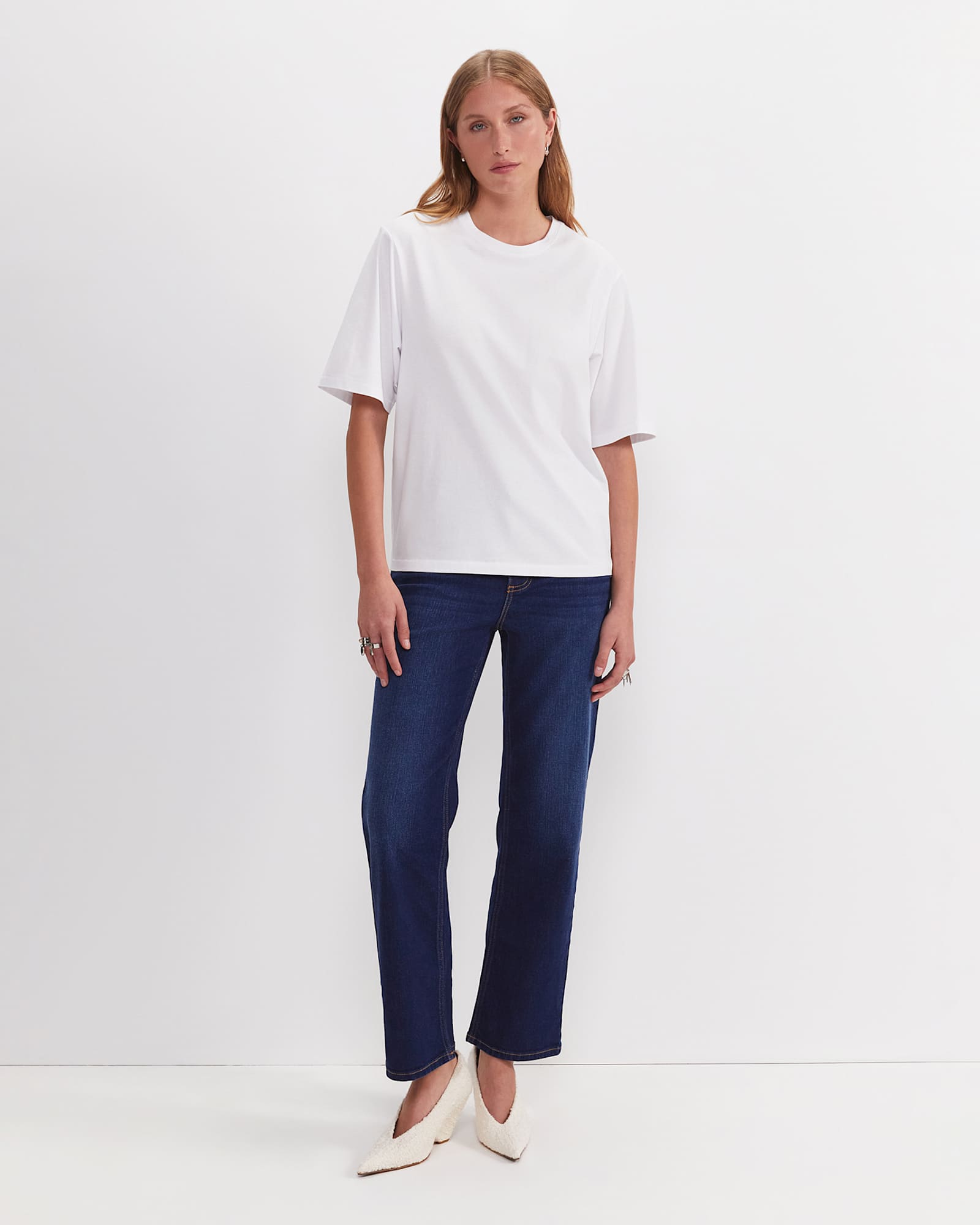 Alice Oversized Cotton T-Shirt in WHITE