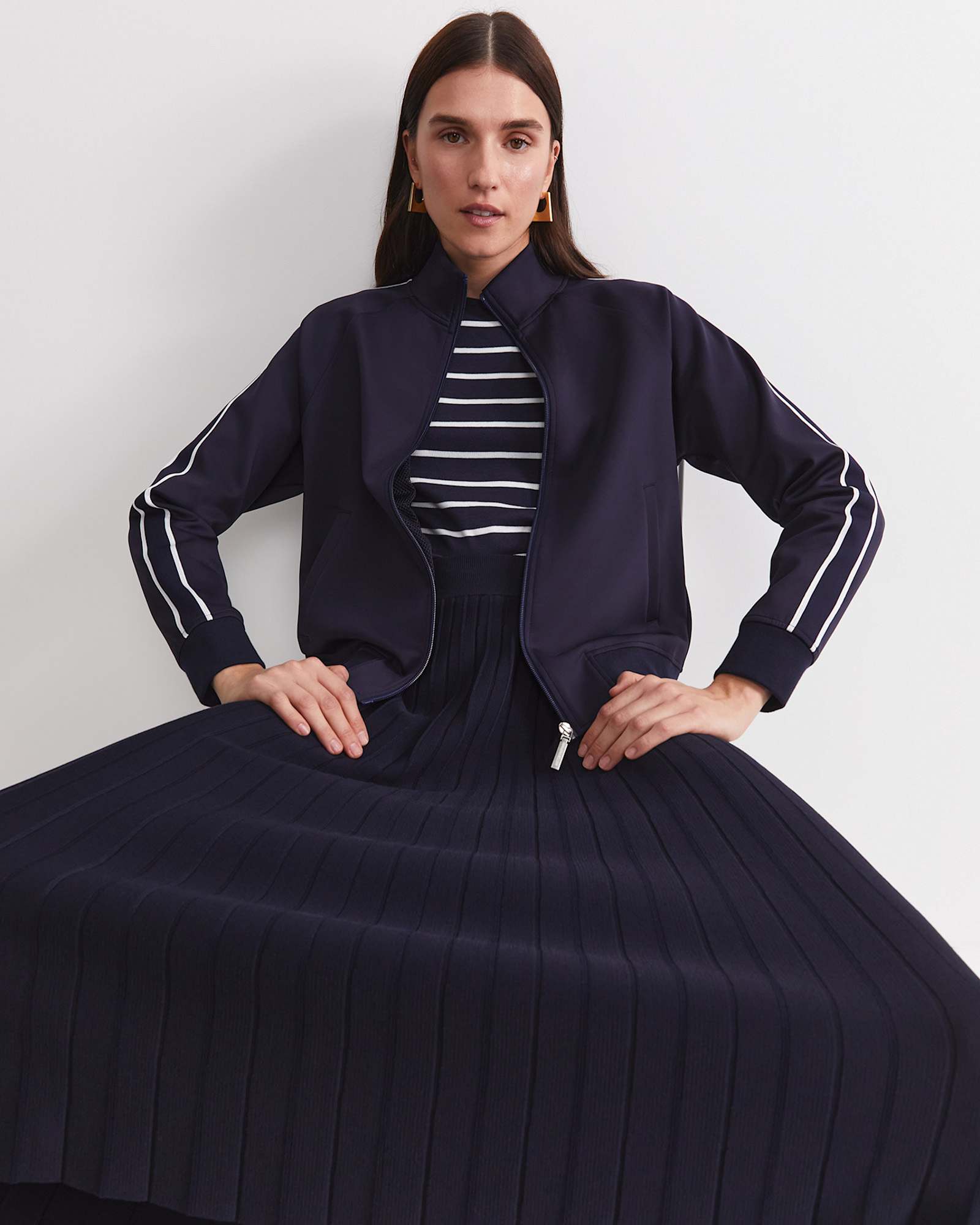 Lina Track Jacket in NAVY MULTI