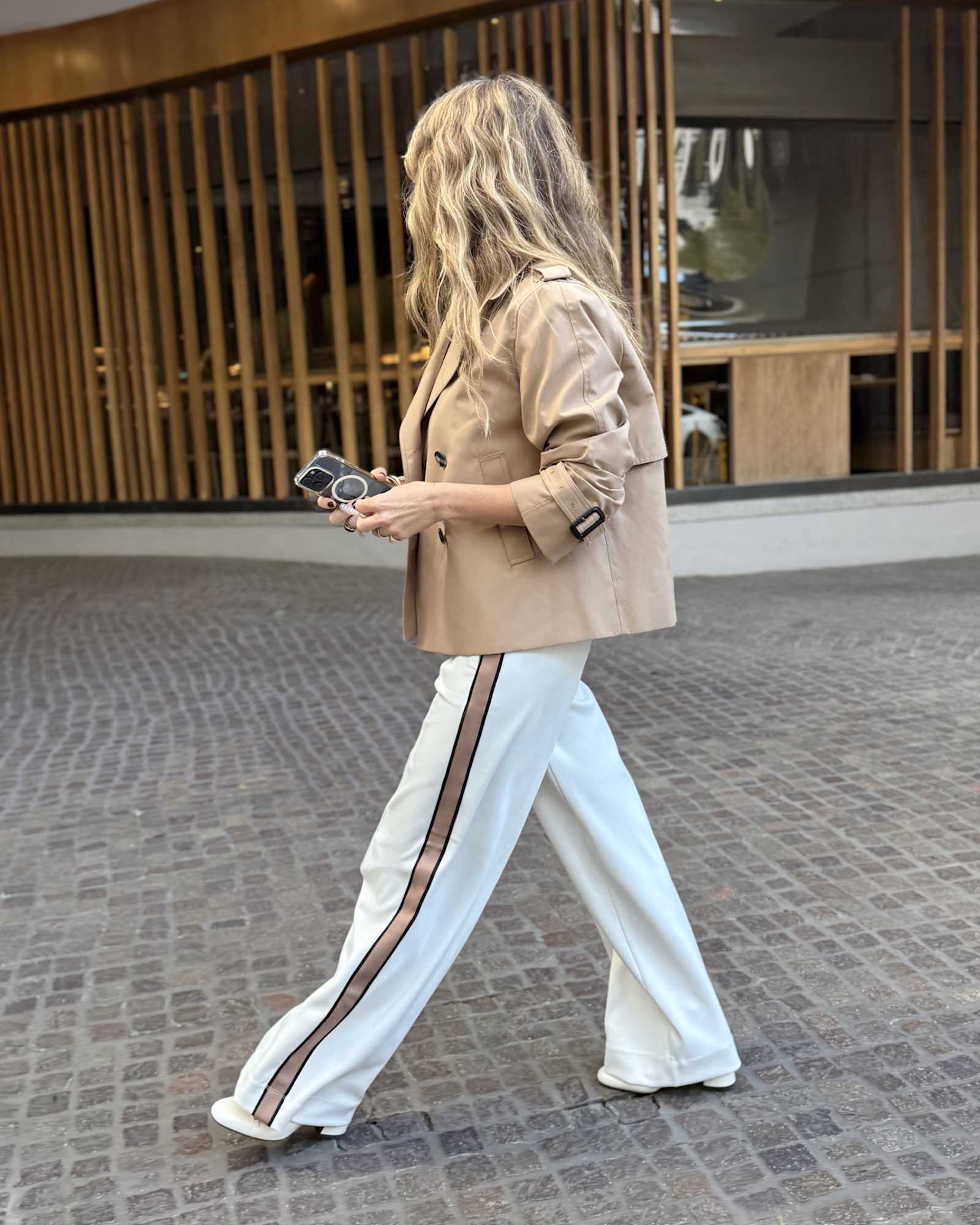 Lina Track Pant in WHITE/MULTI