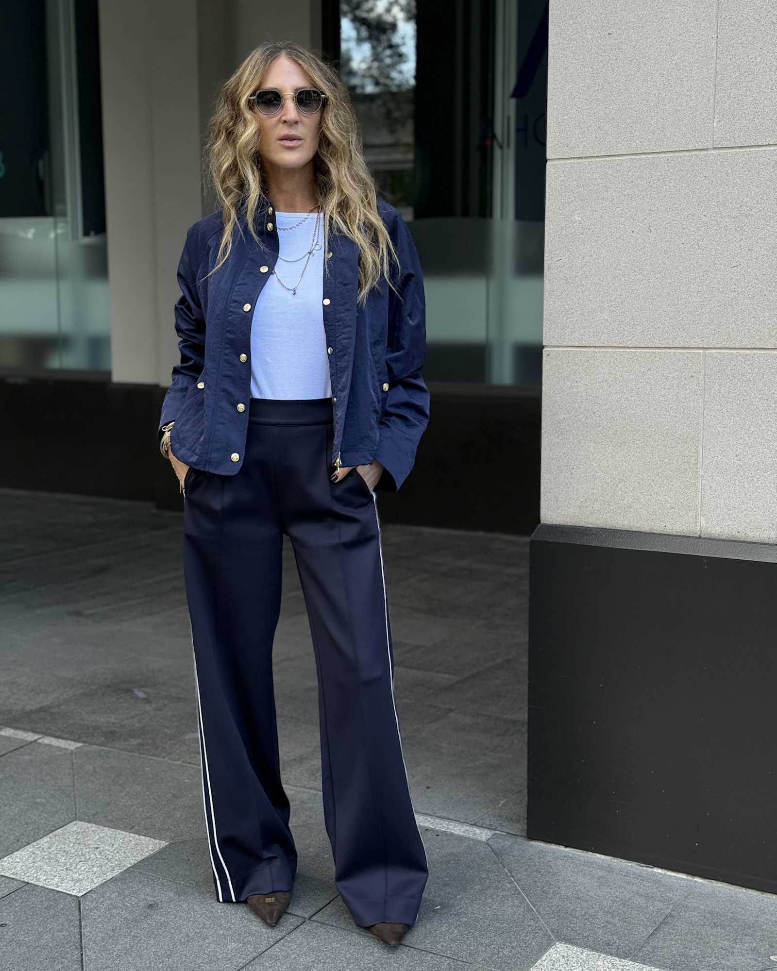 Lina Track Pant in NAVY MULTI