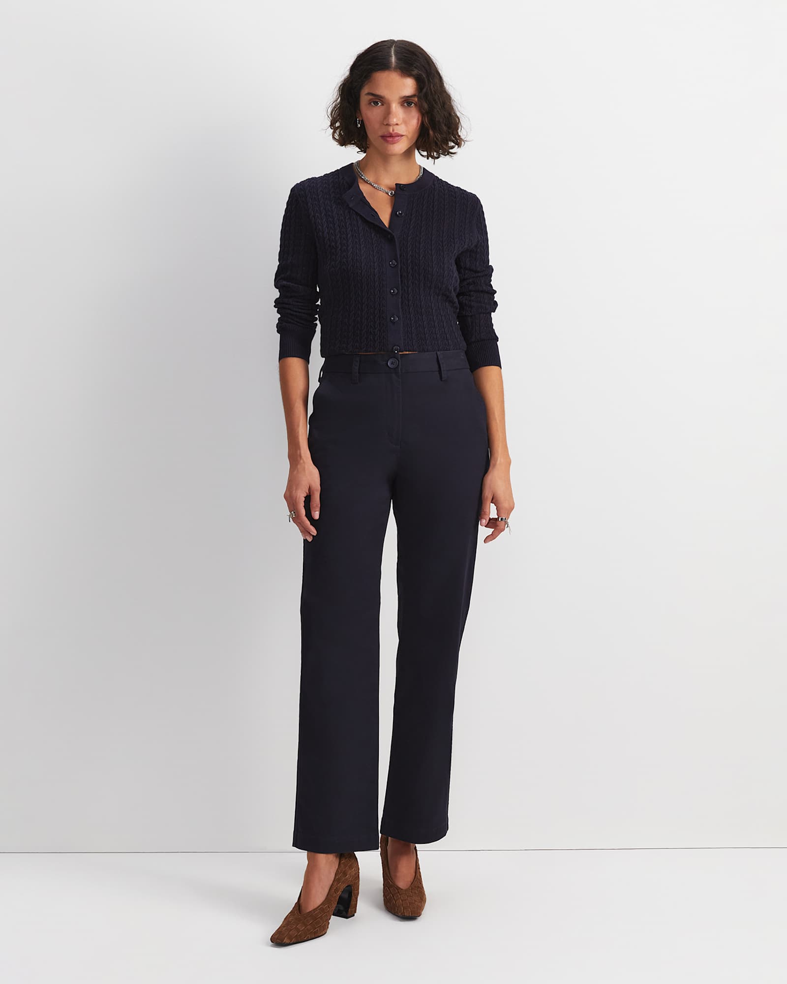 Laura Straight Chino Pant in NAVY