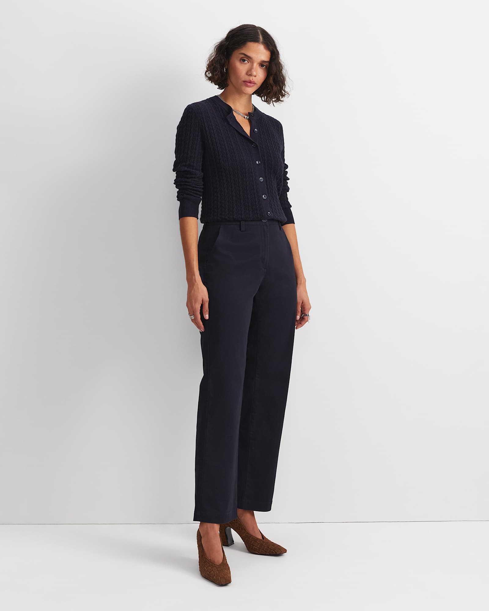 Laura Straight Chino Pant in NAVY