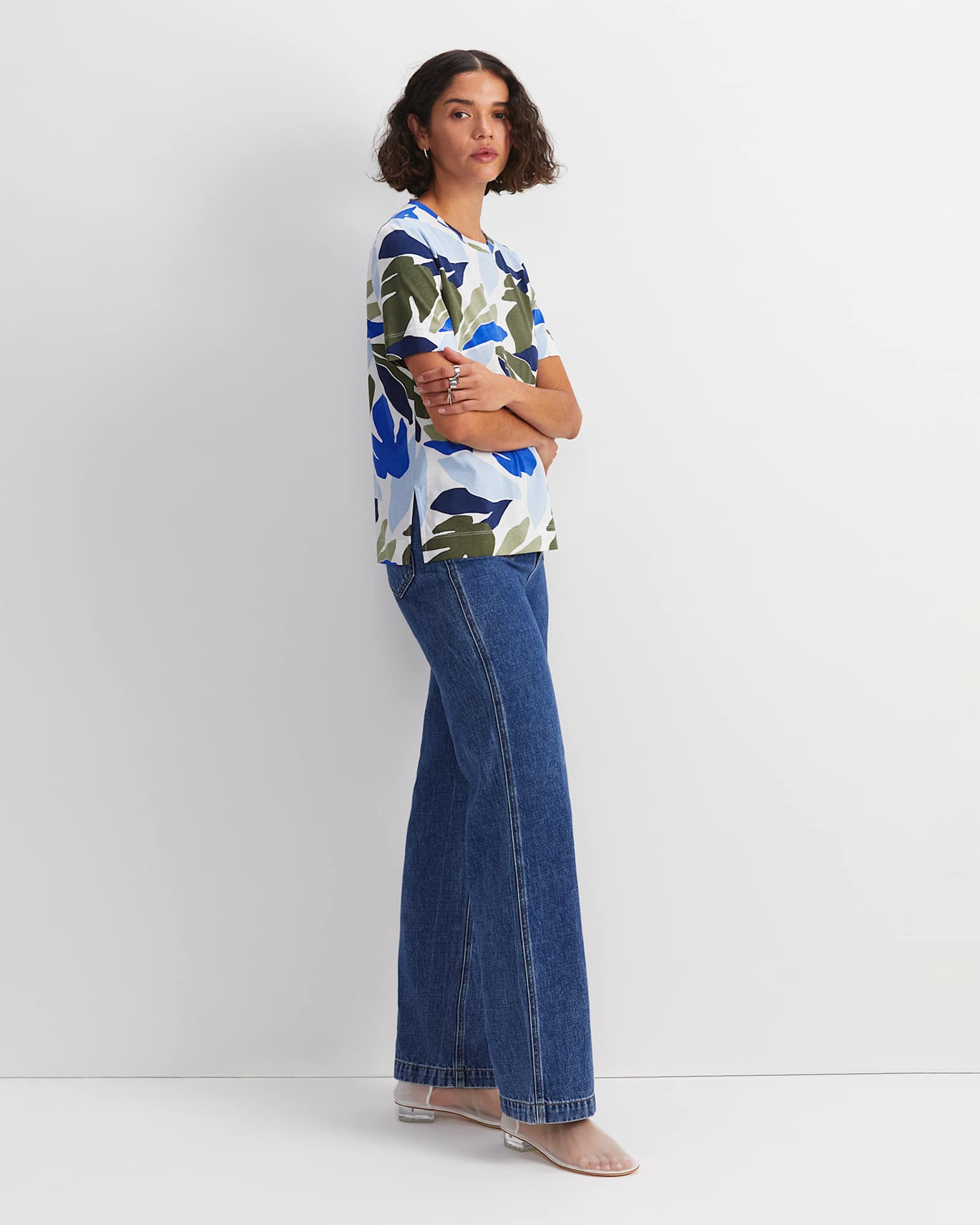 Ivy Mercerised Cotton Tee in MULTI