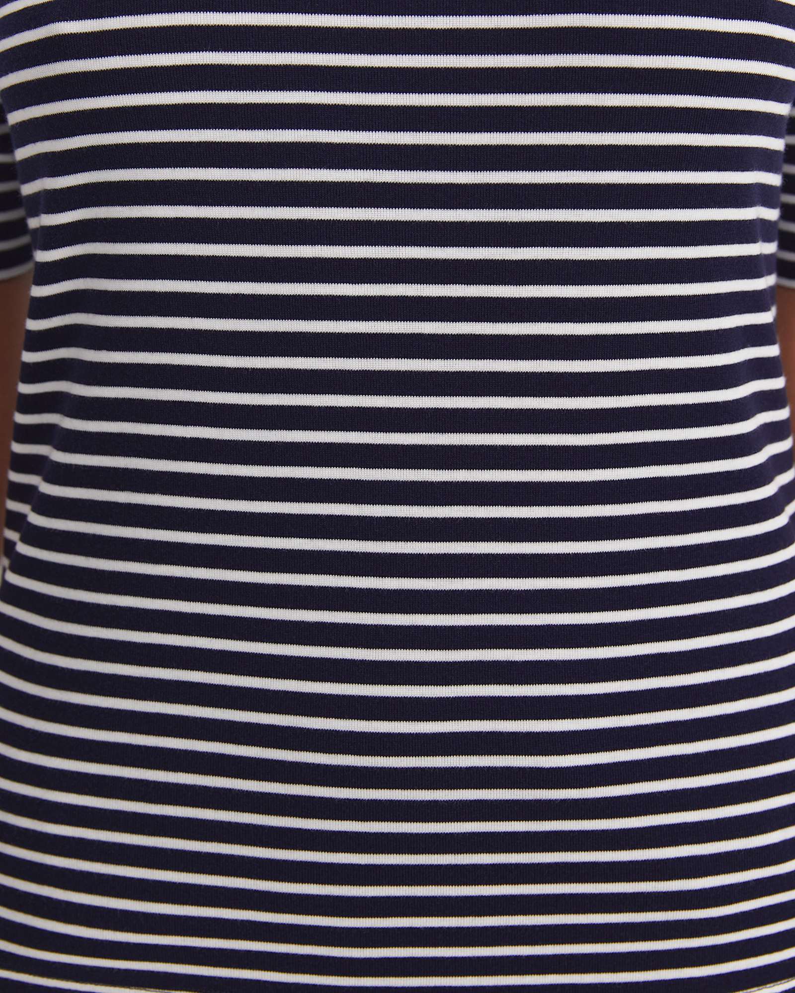 Heidi Boat Neck Half Sleeve Tee in NAVY/WHITE