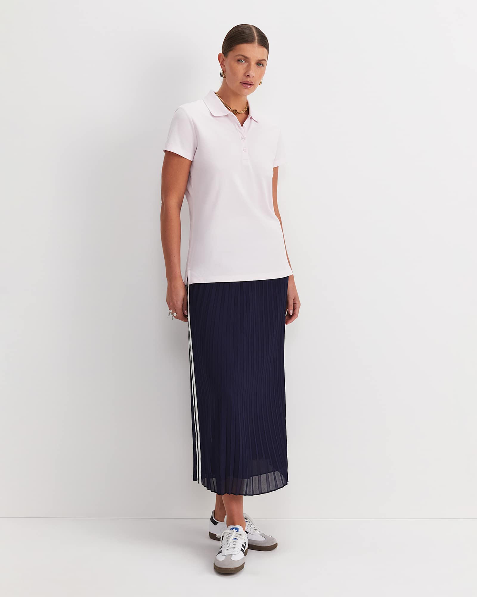 Jolene Pique Polo in SOFT PINK
