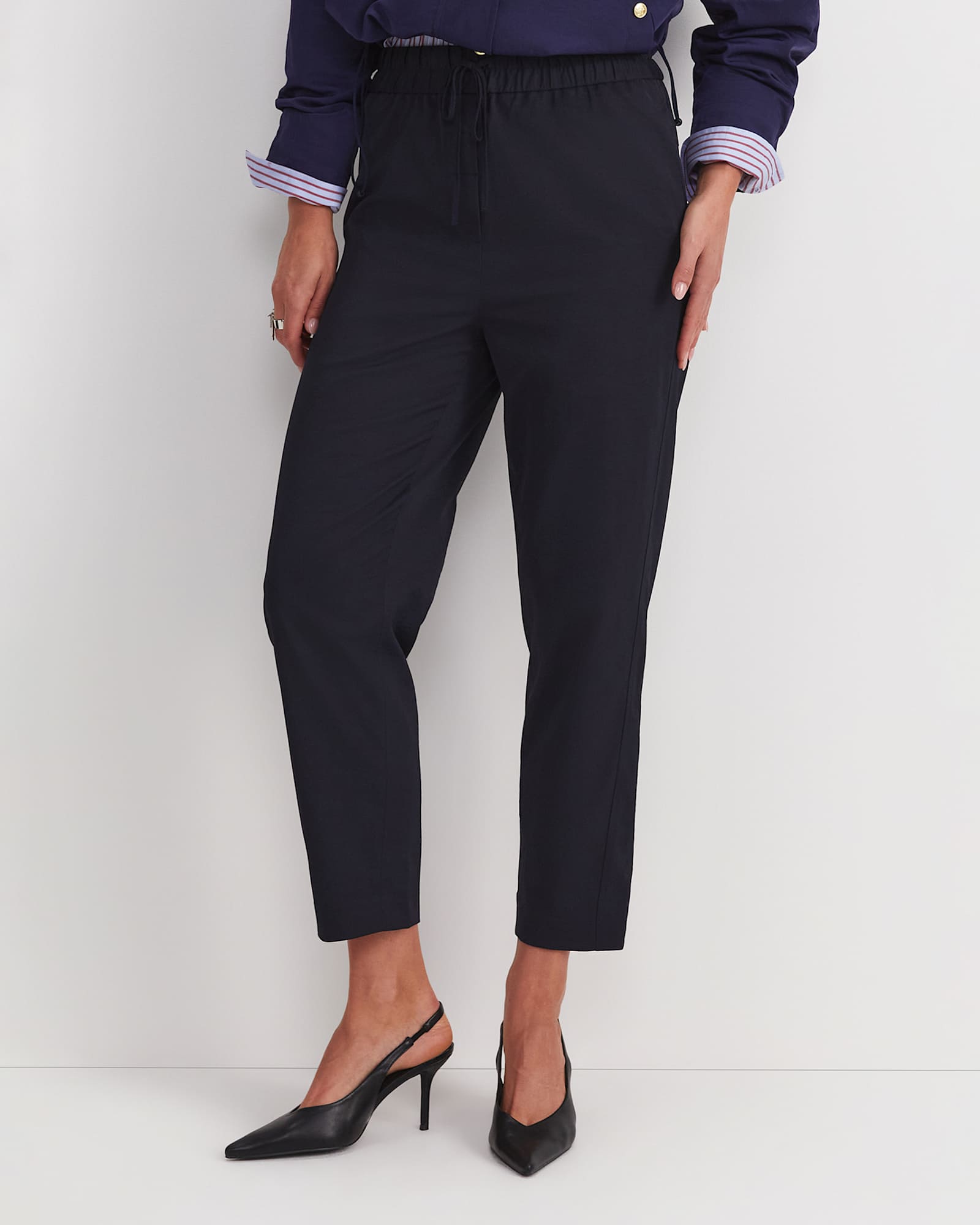 Rosie Elasticated Pant in NAVY