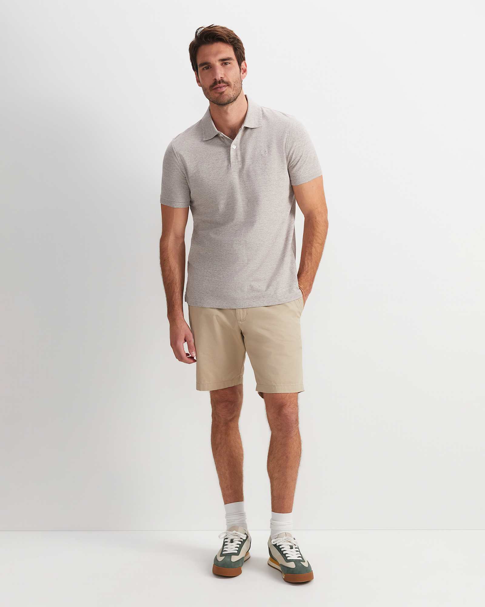 SC Melange Pique Polo in WHEAT