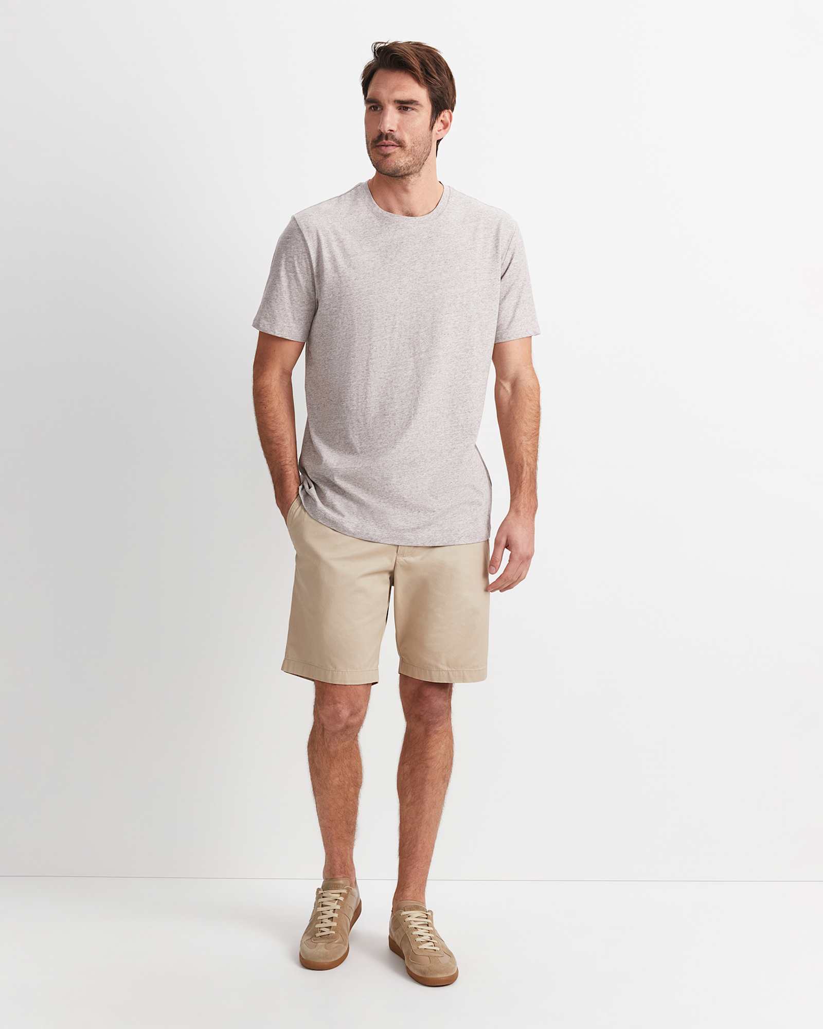 Supersoft Melange Tee in FAWN