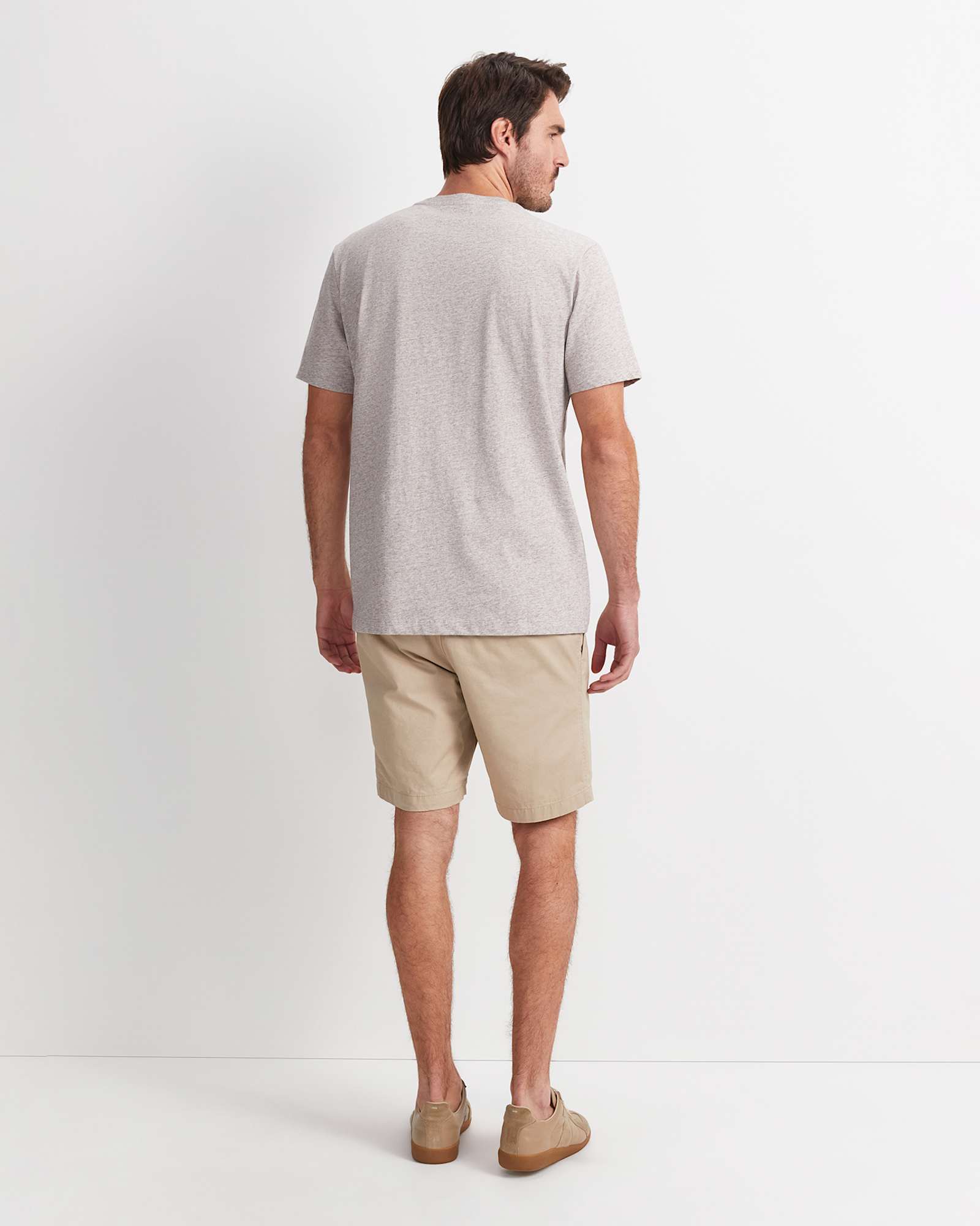 Supersoft Melange Tee in FAWN