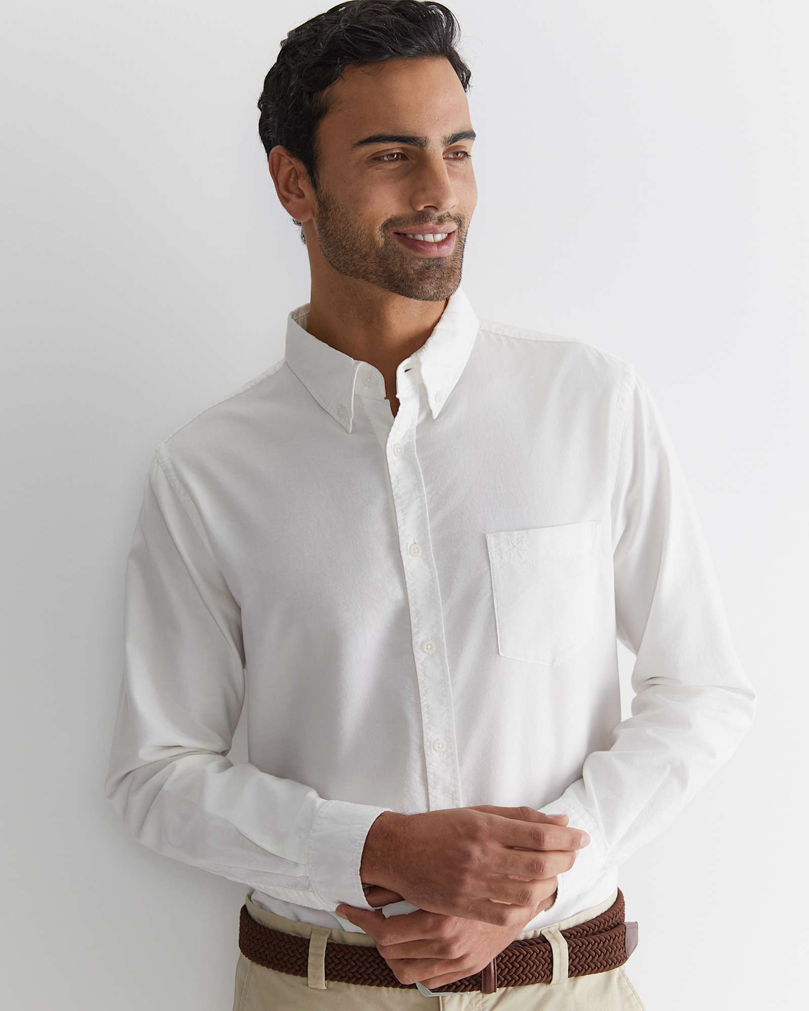 Oxford Long Sleeve Shirt in WHITE