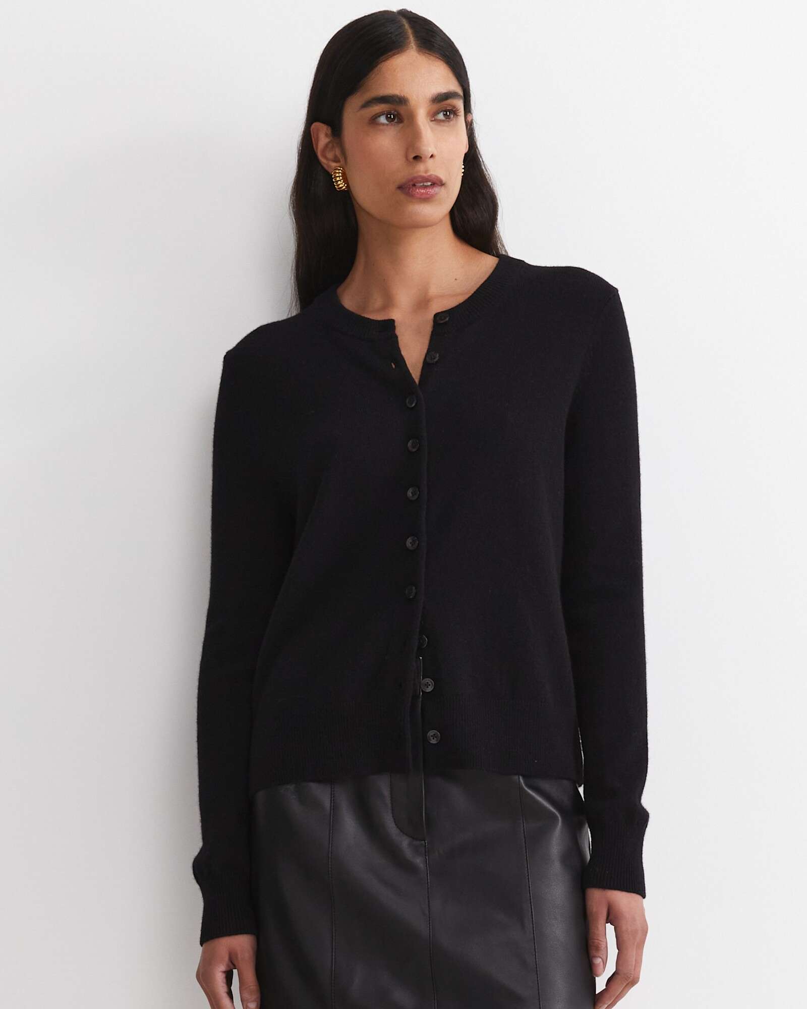Sunshine Wool Cardigan in BLACK