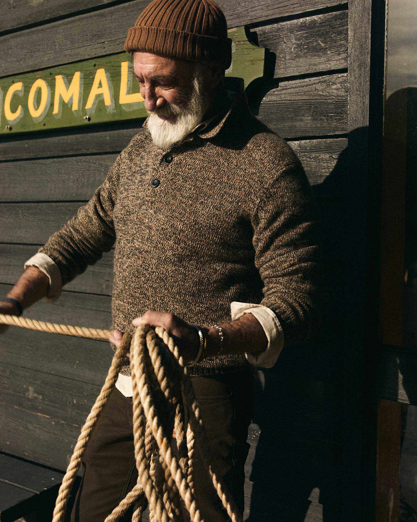Todd Knit Polo in BROWN MULTI