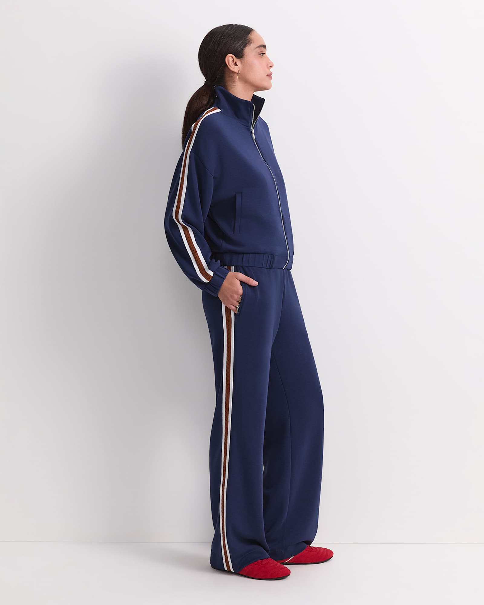 Kayla Track Jacket in NAVY MULTI