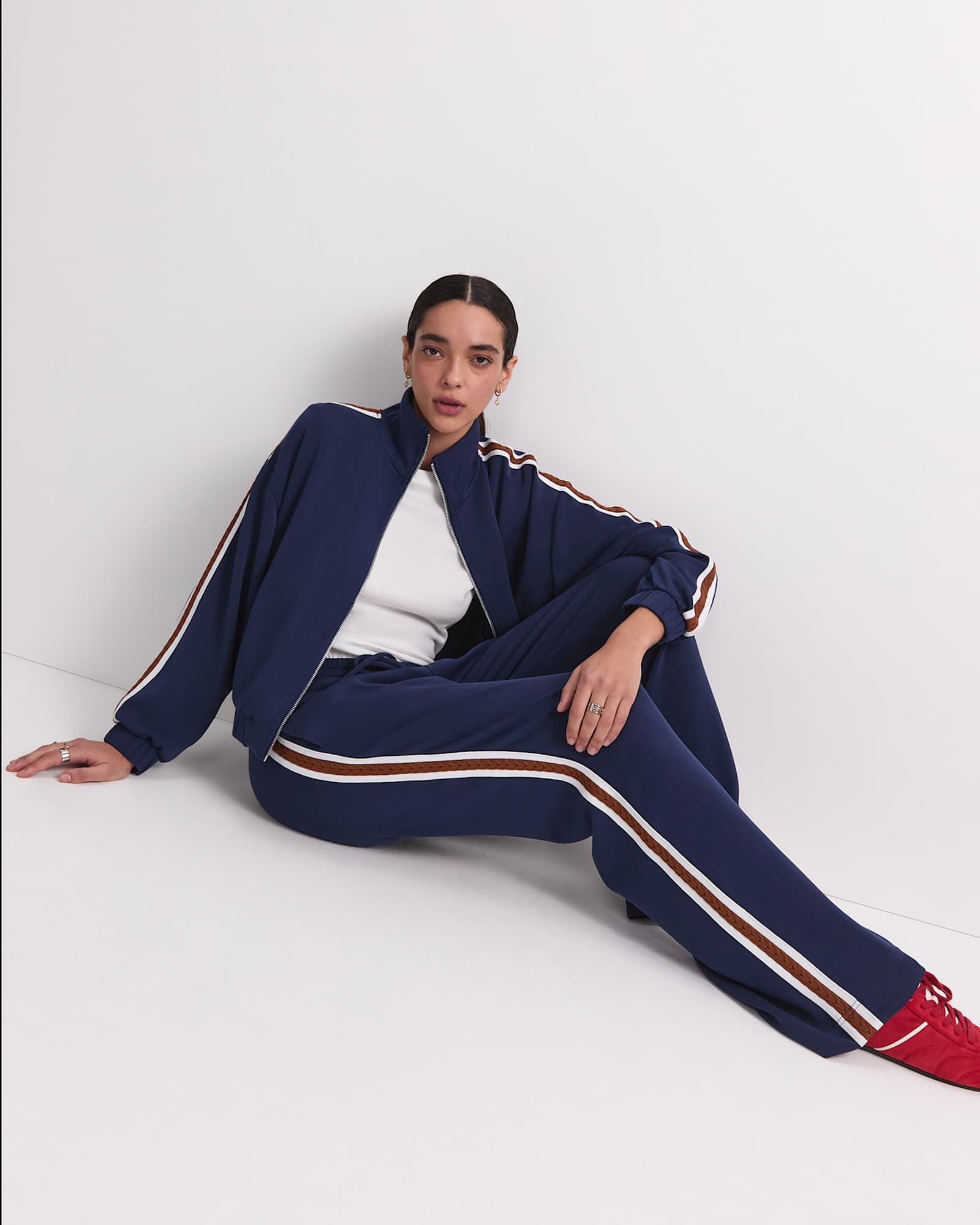 Kayla Track Pant in NAVY MULTI