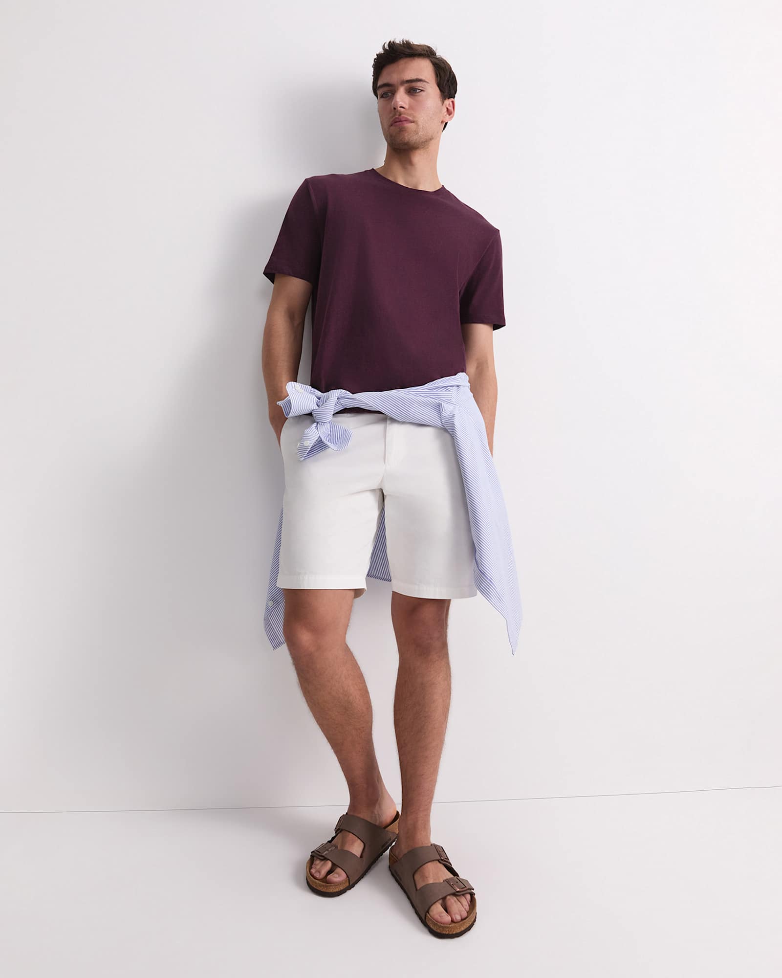 Supersoft Melange Tee in BURGUNDY MELANGE