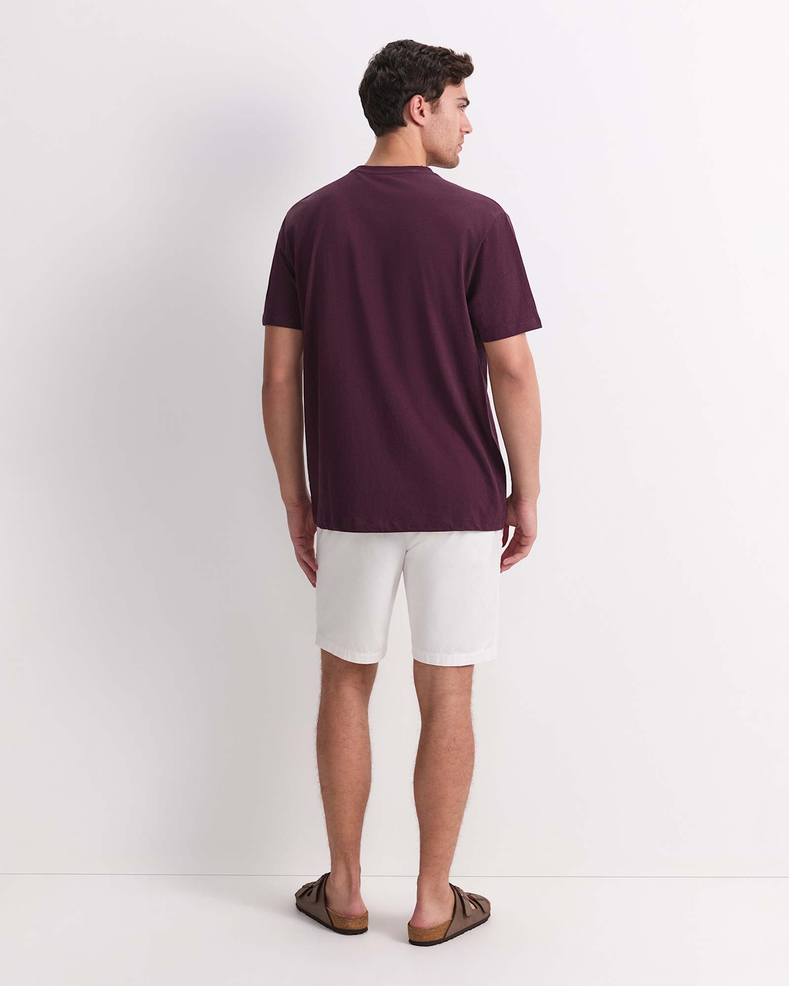 Supersoft Melange Tee in BURGUNDY MELANGE