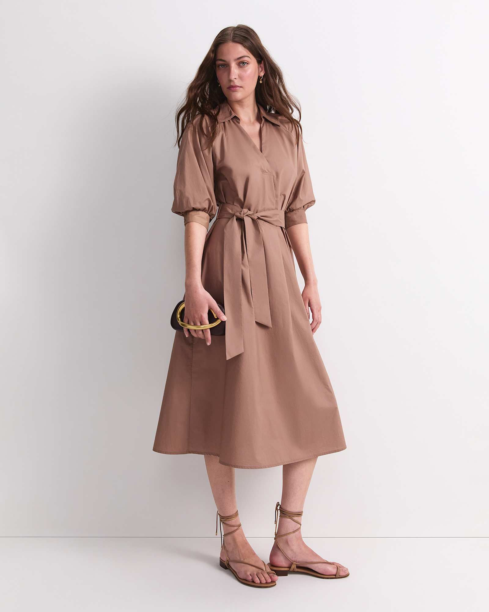 Lorelei Midi Dress in MOCHA