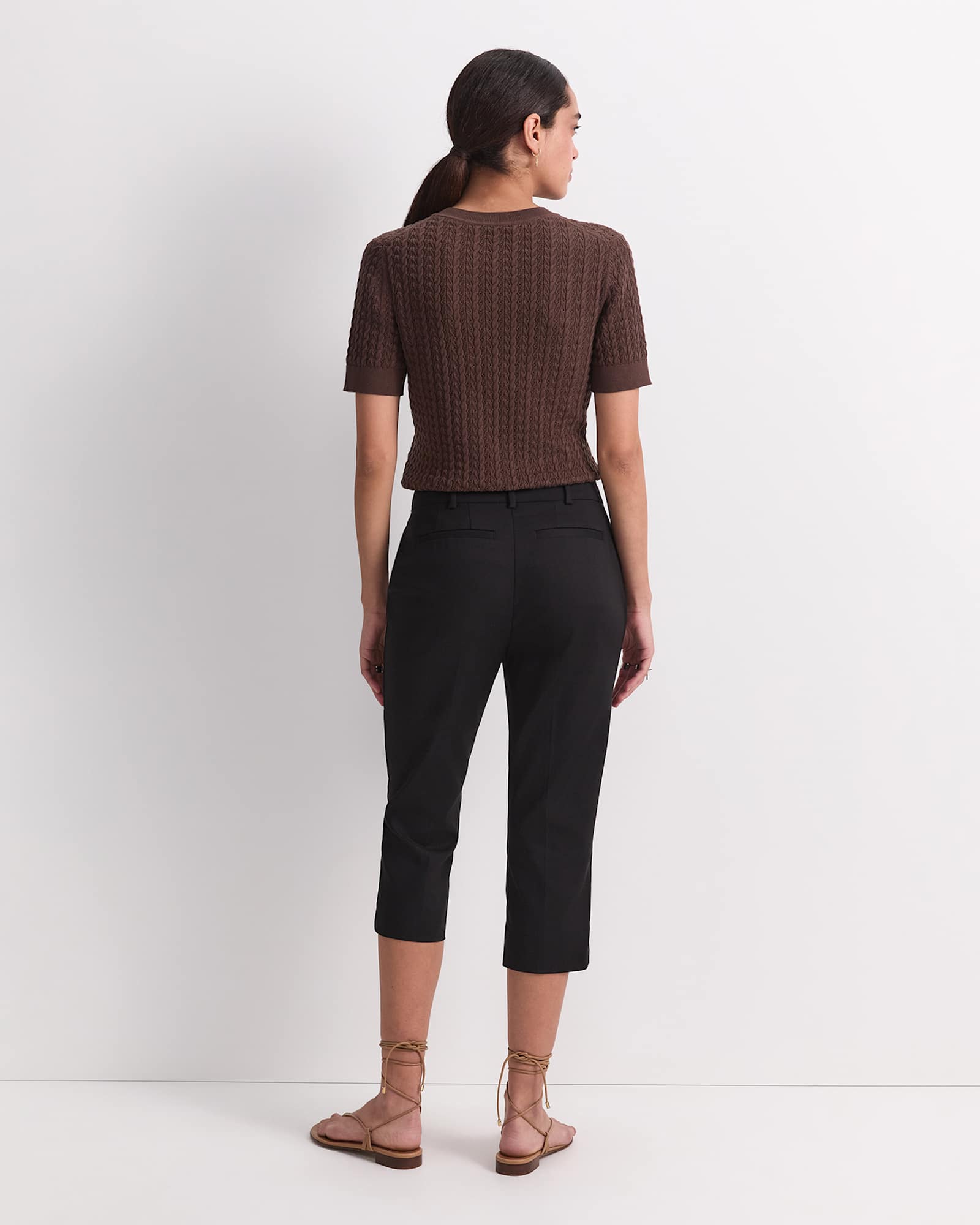 Yvette Pedal Pusher Pant in BLACK