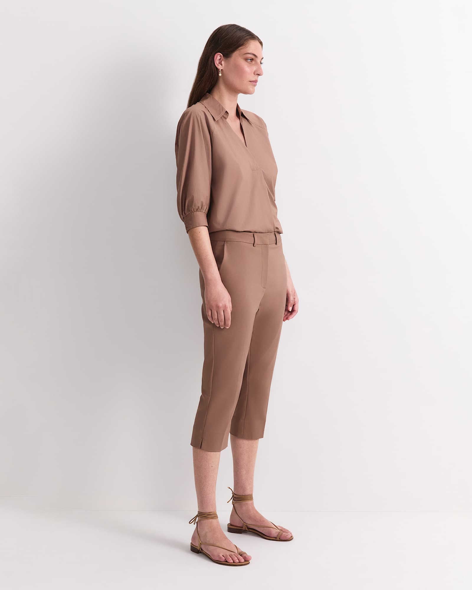 Yvette Pedal Pusher Pant in MOCHA