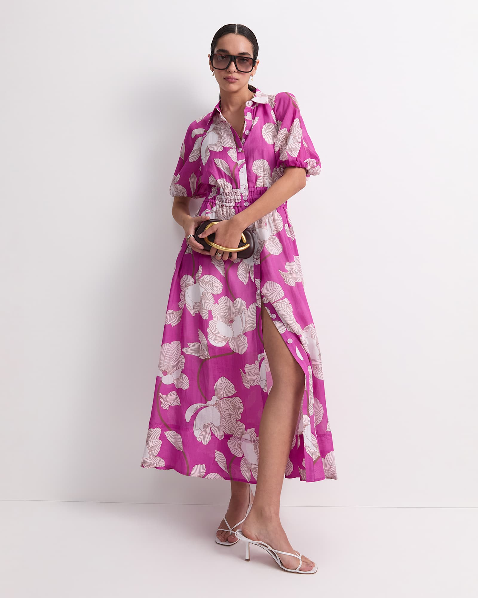 Manon Midi Dress in PINK MULTI