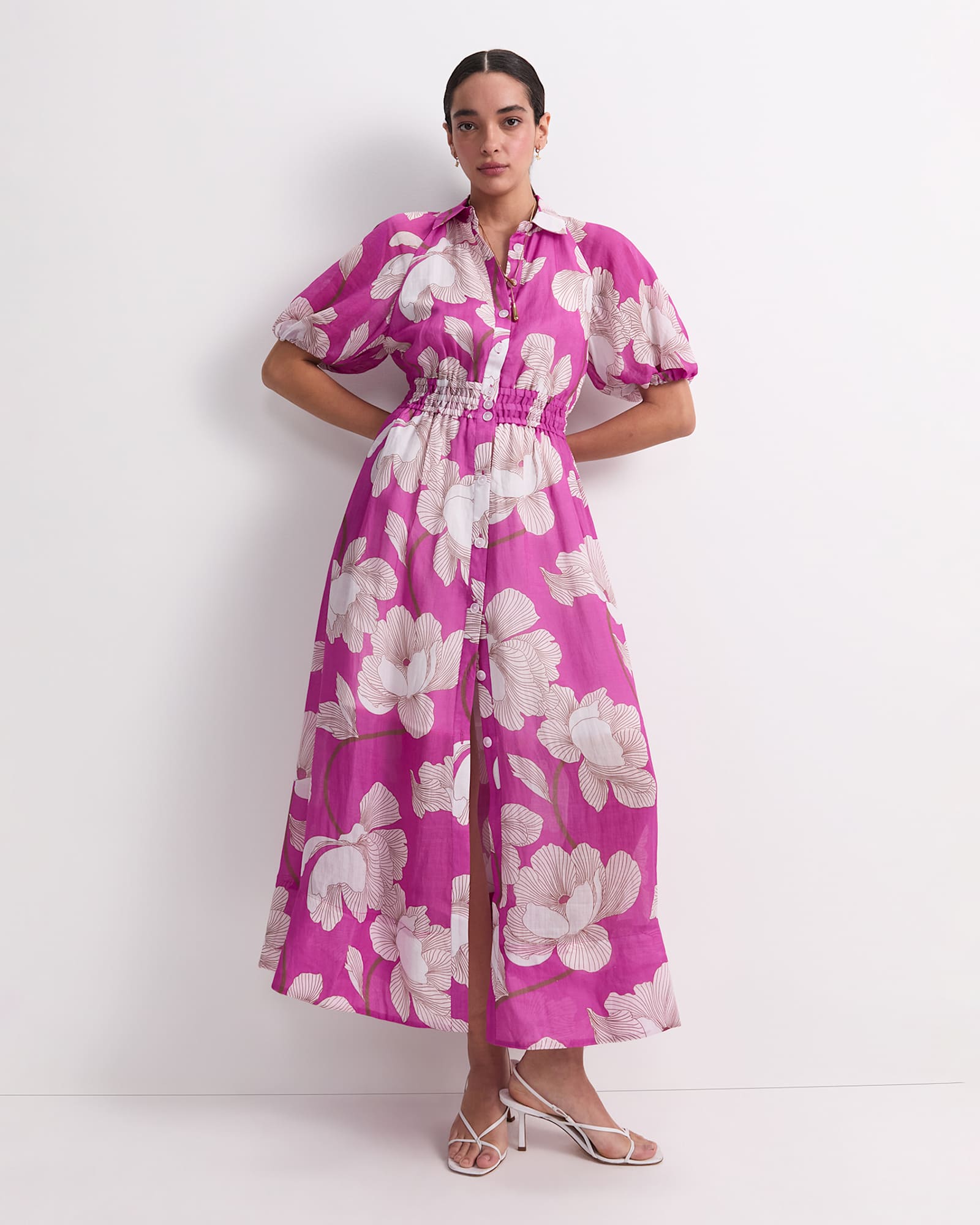 Manon Midi Dress in PINK MULTI