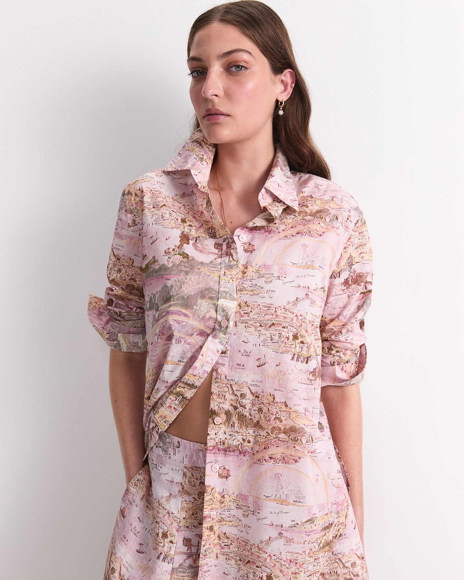 Story Map Liberty Shirt in PINK MULTI