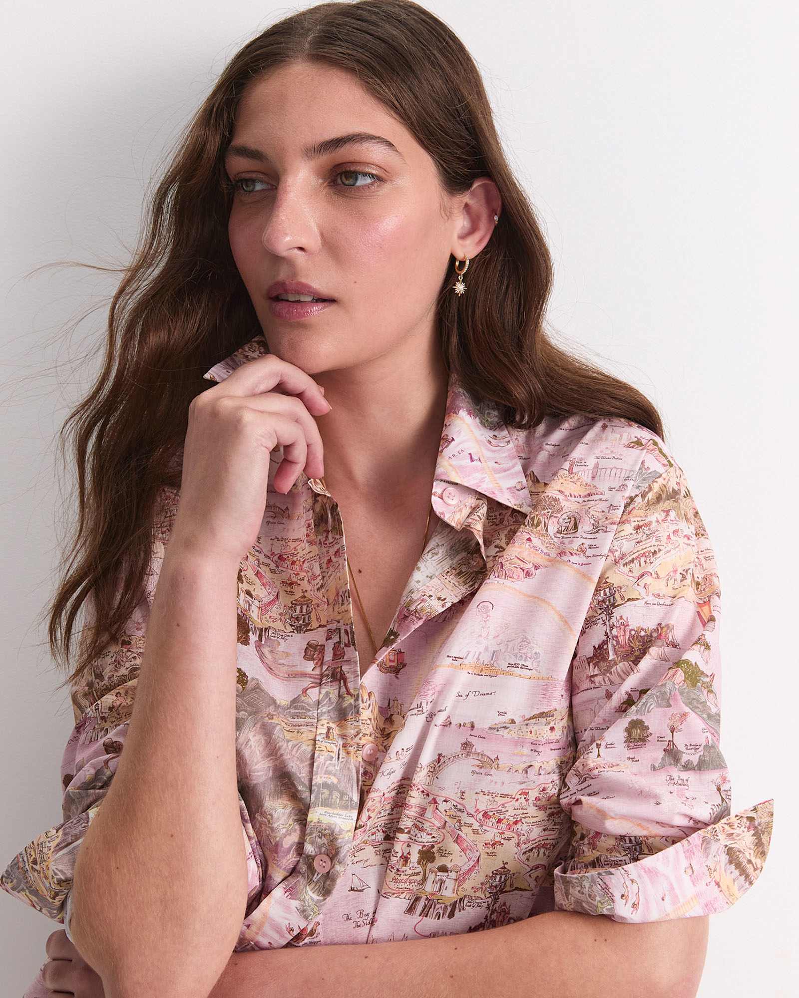 Story Map Liberty Shirt in PINK MULTI