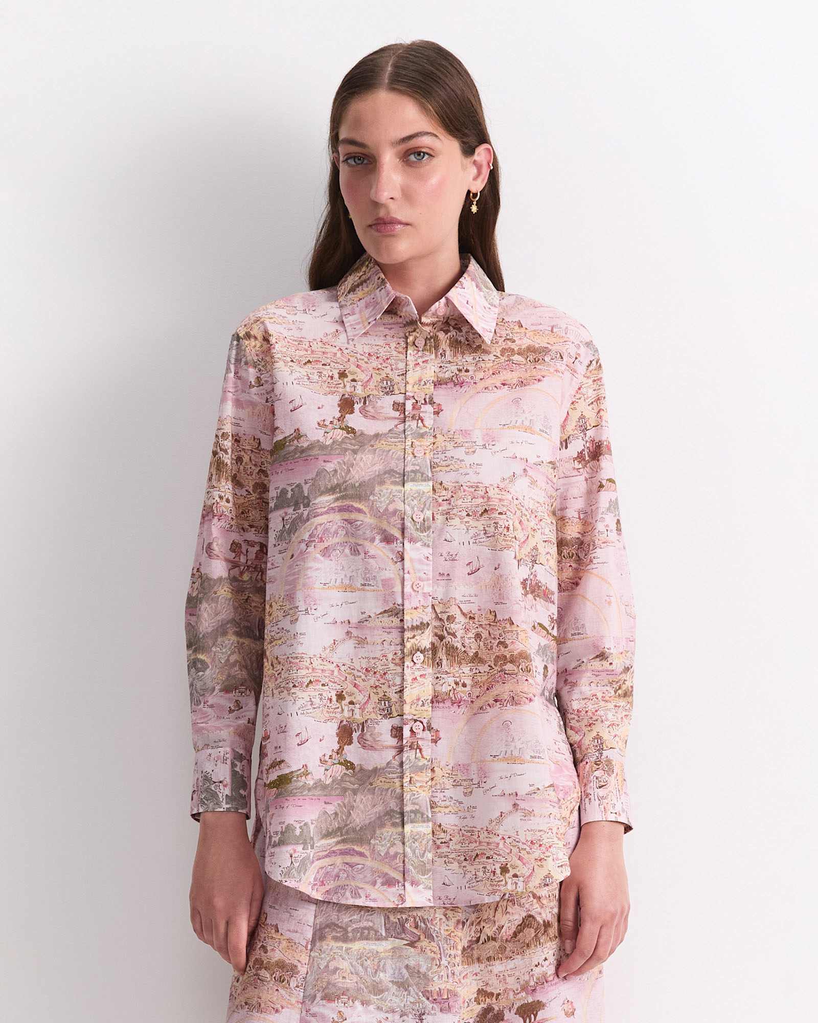 Story Map Liberty Shirt in PINK MULTI