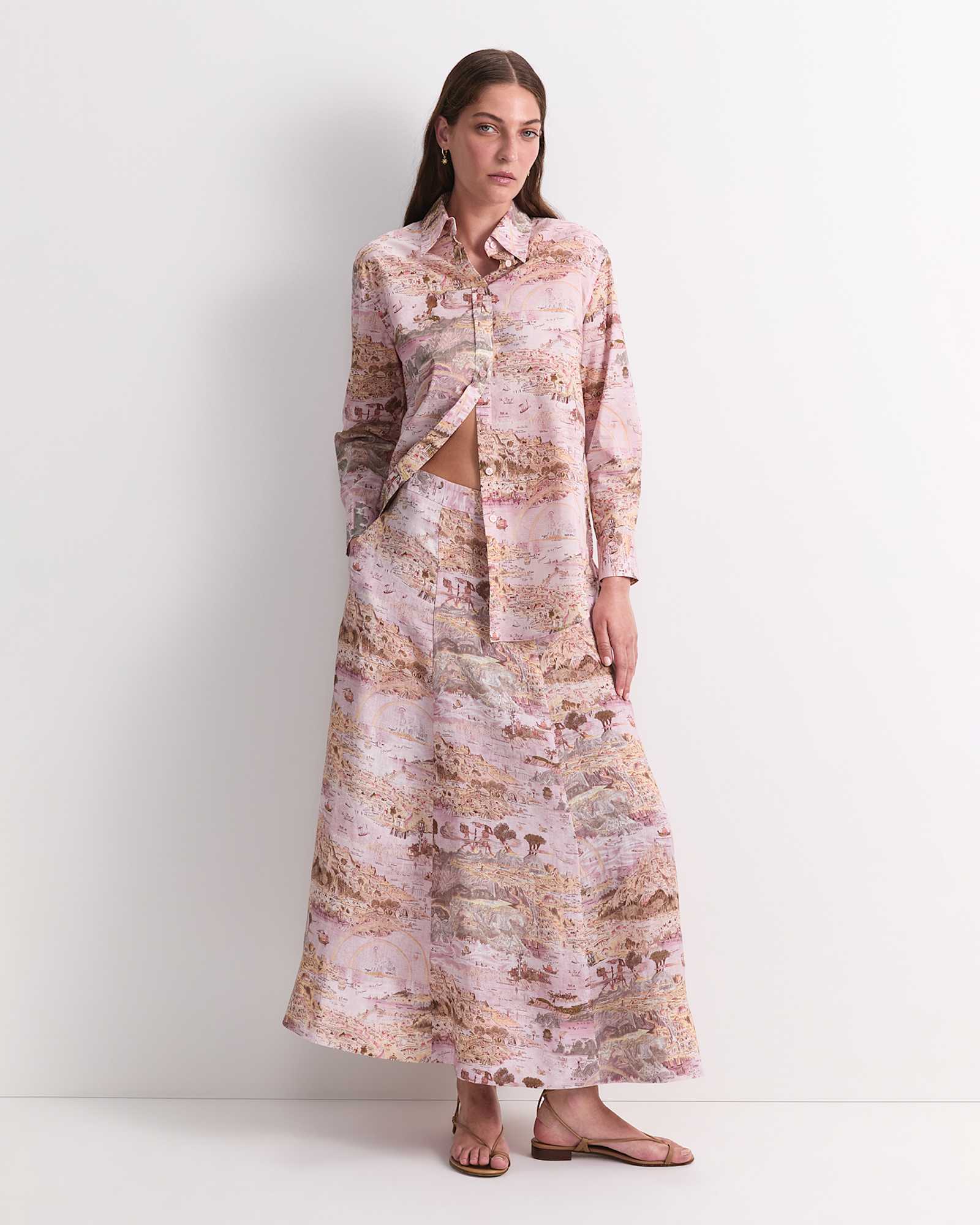 Story Map Liberty Shirt in PINK MULTI